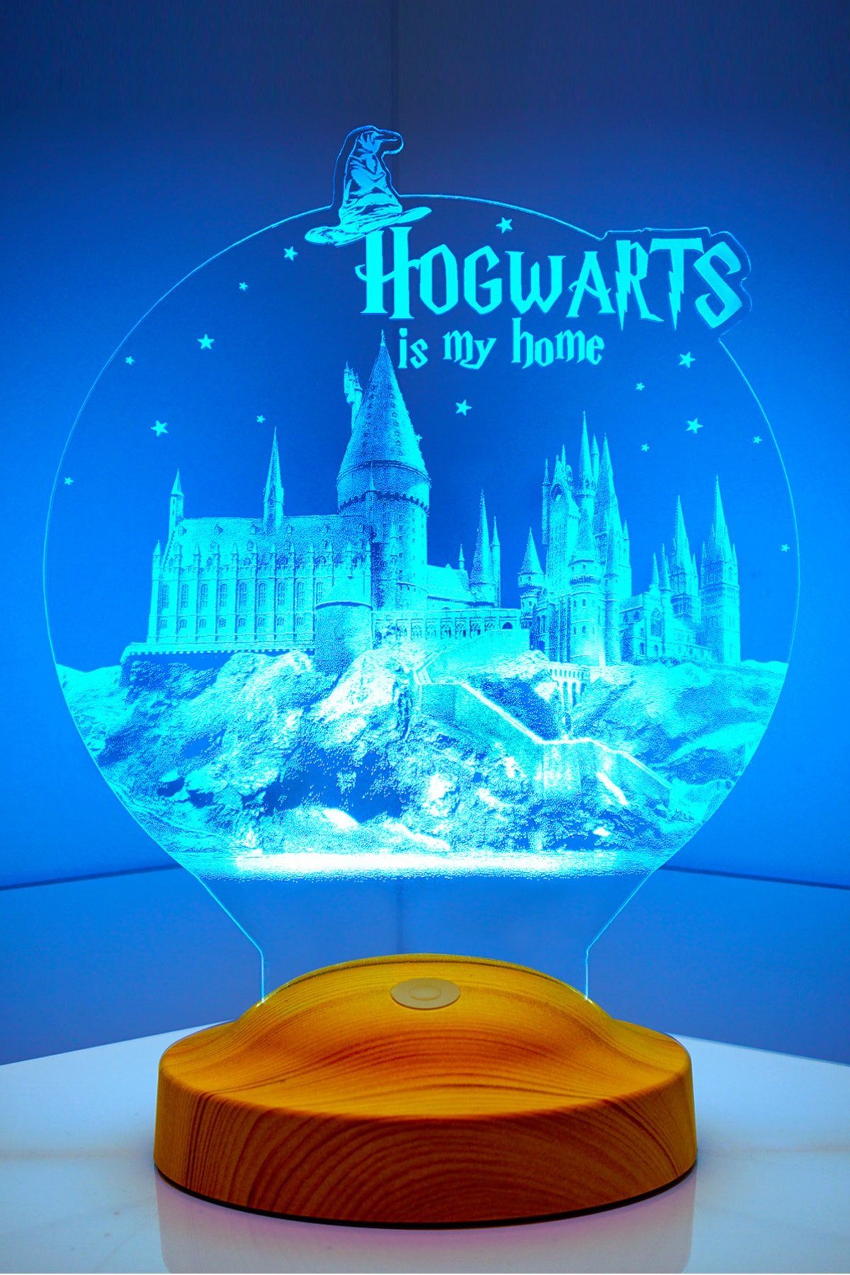 Farben Weihnachtsgeschenk Harry Nachttischlampe für fest Freunde, Leuchte Potter für Nachtlicht Hogwarts Mädchen, Jungen 3D Kinder, LED Geschenke Geschenkelampe integriert, 7