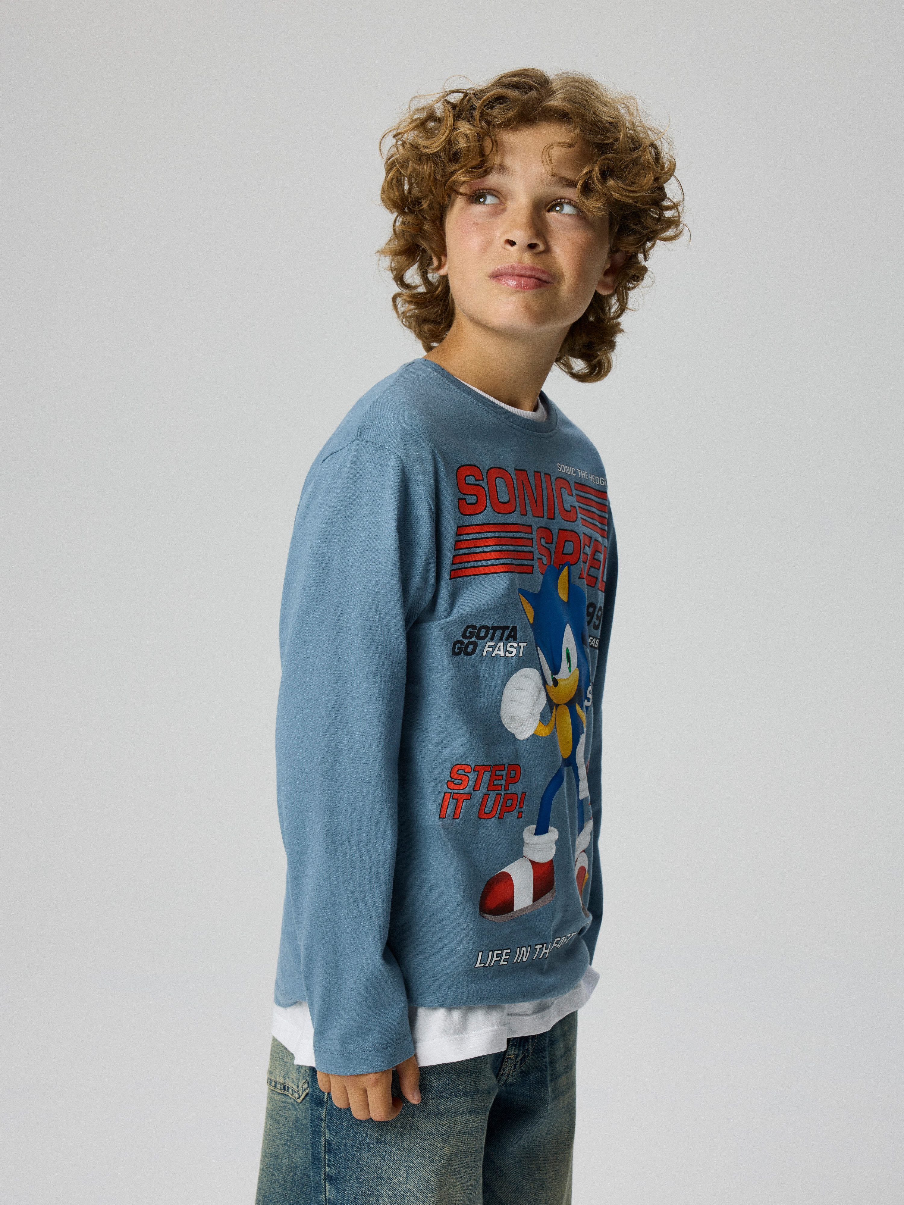 Name It Langarmshirt NKMATTI SONIC LS NREG TOP BOX SKY Baumwolle, regular fit