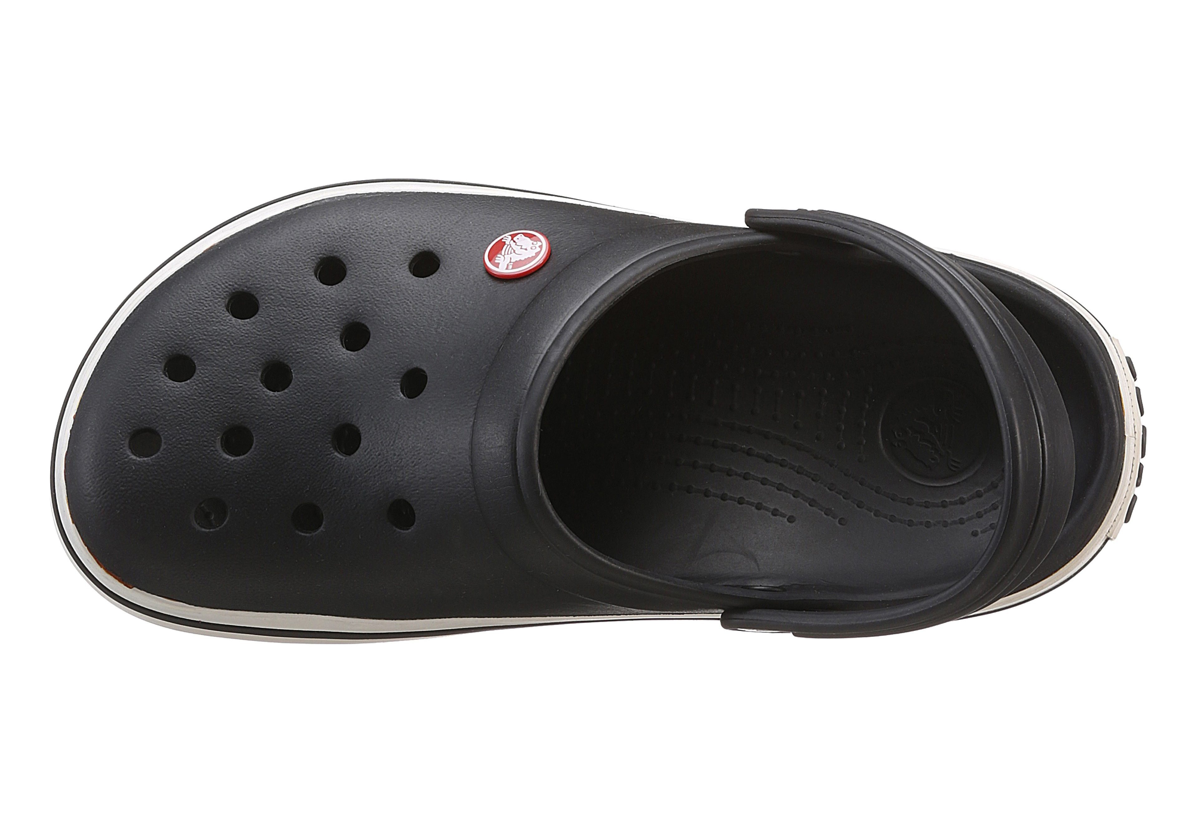 farbiger mit Crocband Clog Laufsohle schwarz-weiß Crocs