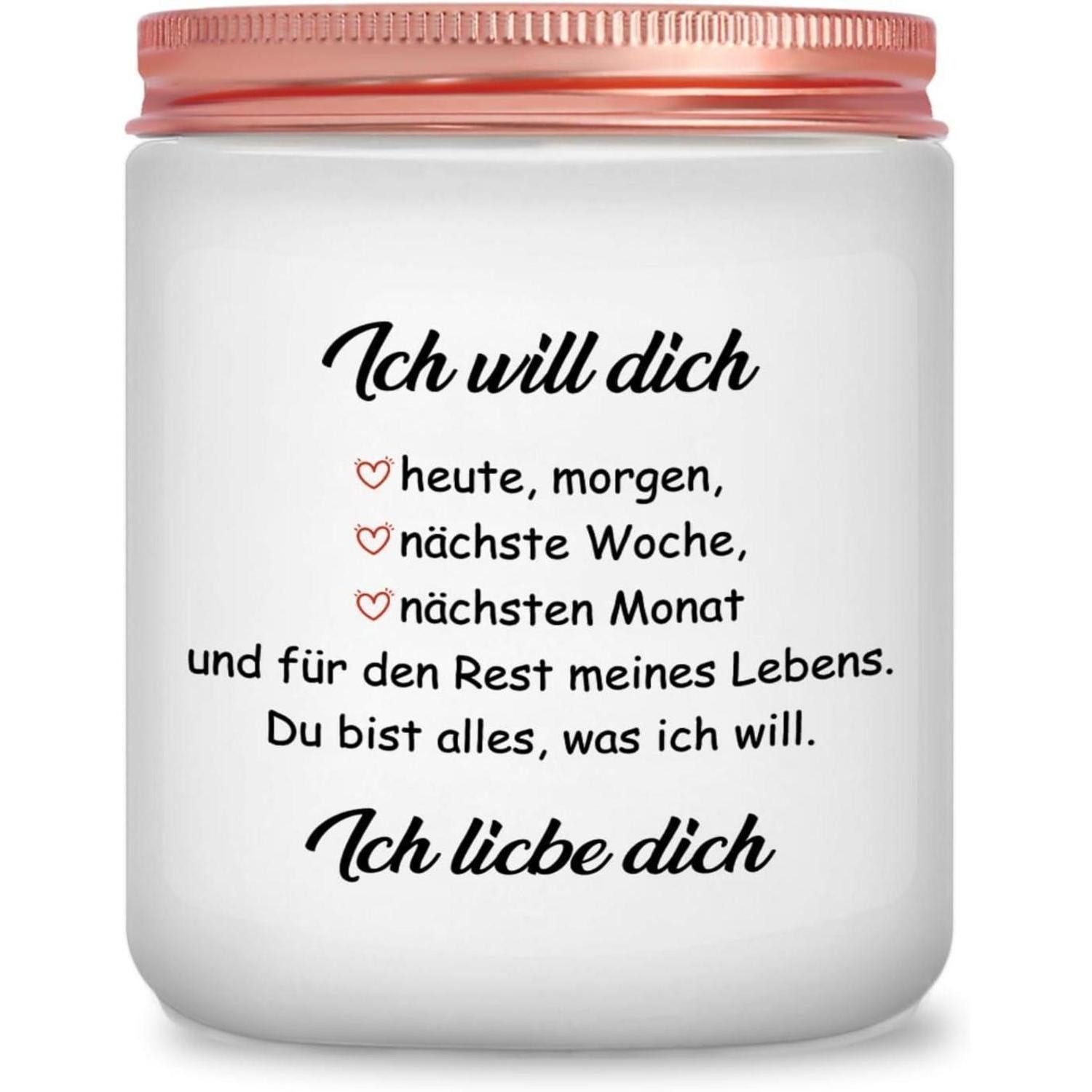 LuxusKollektion Duftkerze Valentinstag Jahrestag Geschenk Ich Liebe Dich Lavendel Duftkerze