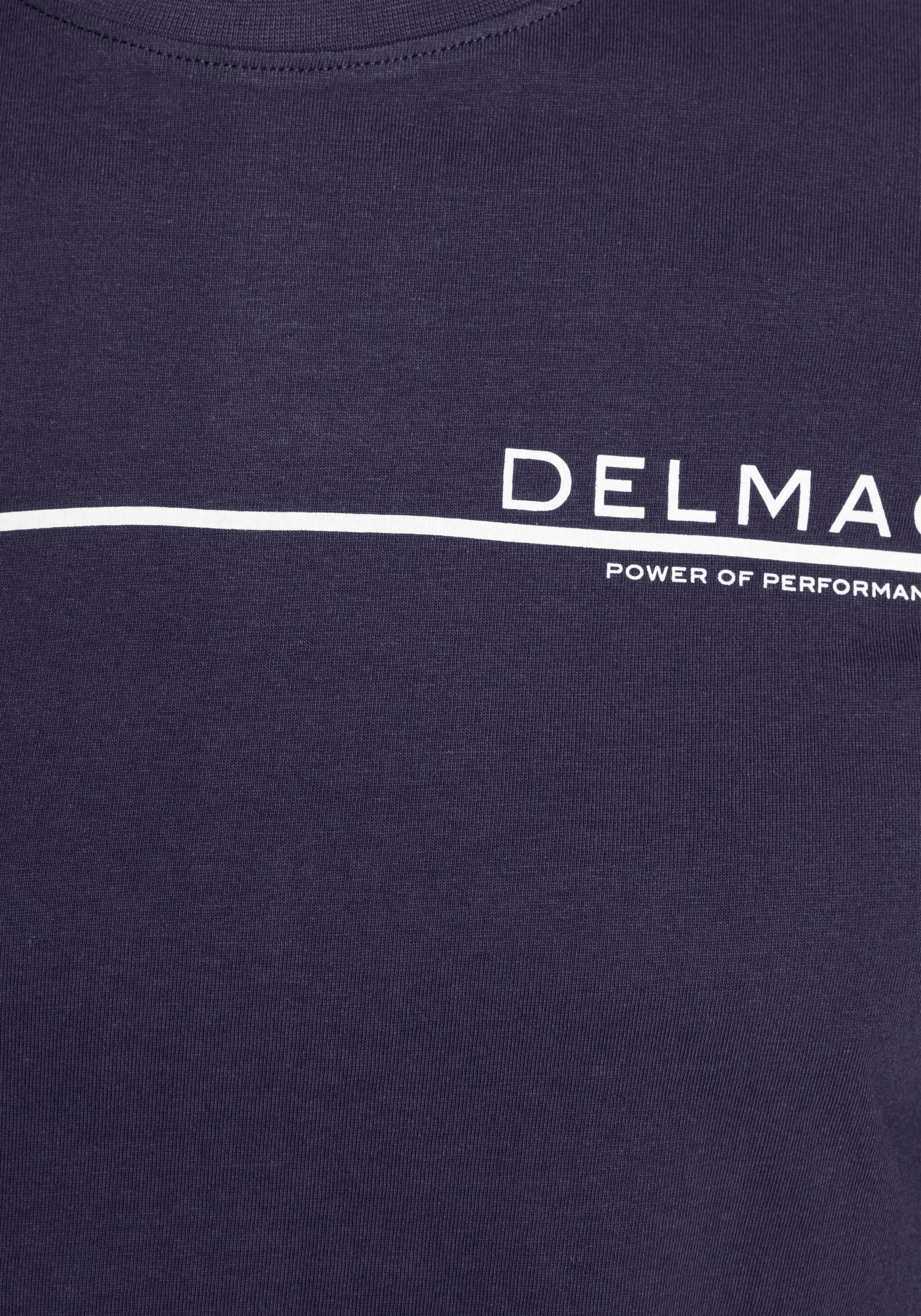 DELMAO T-Shirt Kurzarm, mit coolem Print, Rundhalsausschnitt, aus 100% Baumwolle