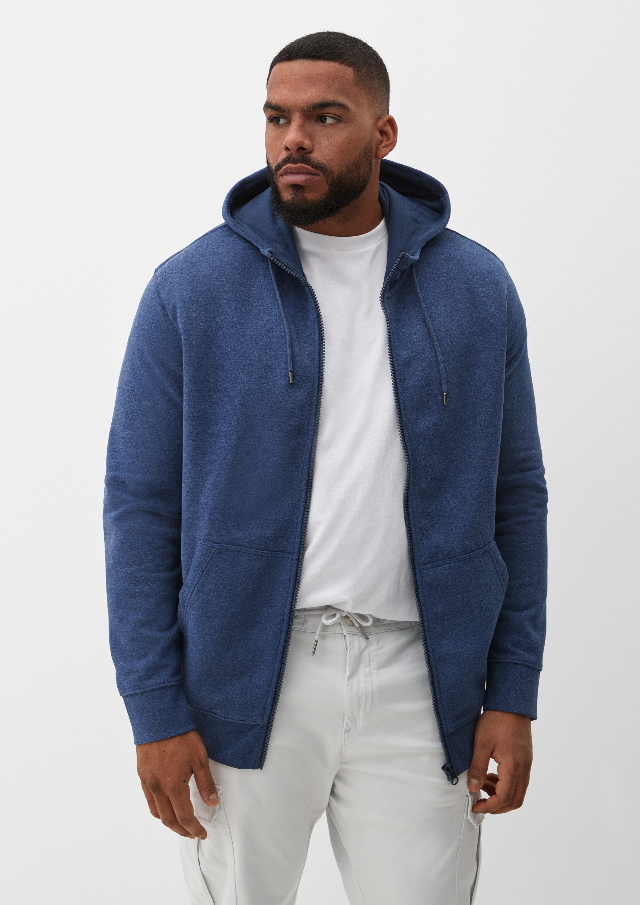 s.Oliver Sweatjacke Sweatshirt Jacke Sweatjacke mit Kapuze