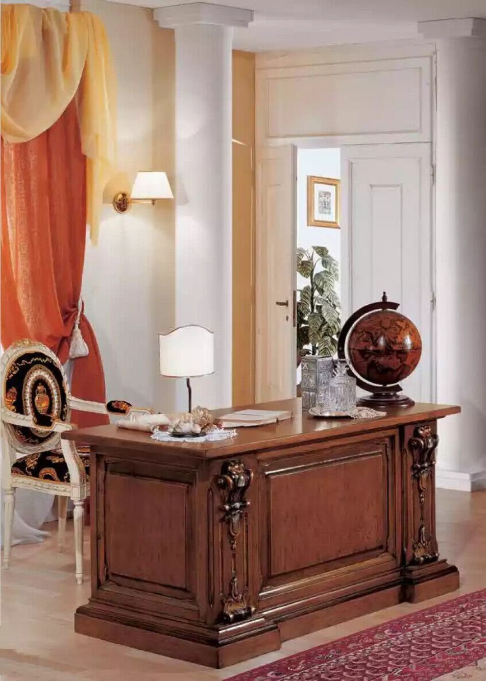 Holzmöbel Schreibtisch Schreibtisch), in Klassischer Luxuriöse Tisch Möbel Made (1-St., JVmoebel Büromöbel Schreibtisch Italy