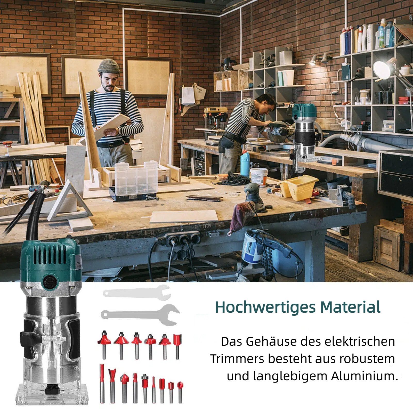 cocosity Oberfräse Schnitz-, Bohr-, Kantenbearbeitungsmaschine für die Holz günstig online kaufen