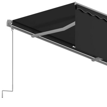 furnicato Markise Automatisch Einziehbar mit Volant 3x2,5 m Anthrazit
