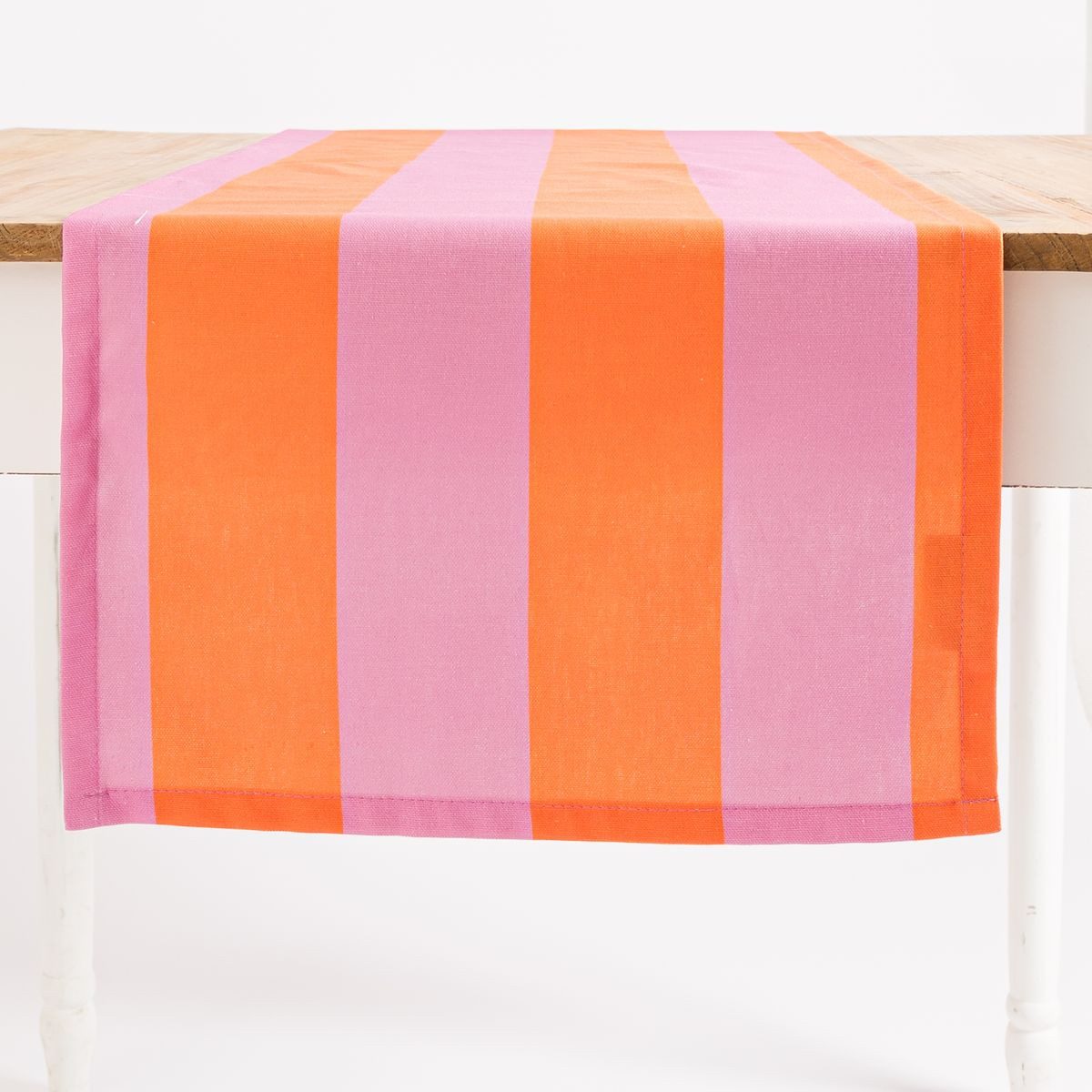SCHÖNER LEBEN. Tischläufer Tischläufer Streifen orange pink 40x160cm von SC günstig online kaufen