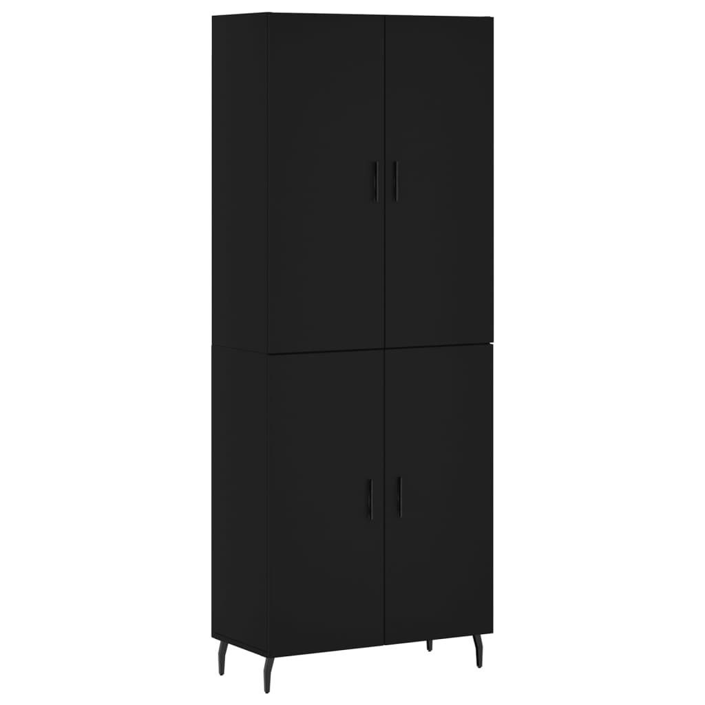 Schwarz cm Regal Schrank Kleiderschrank Holzwerksto 69,5x34x180 Hochschrank vidaXL Highboard