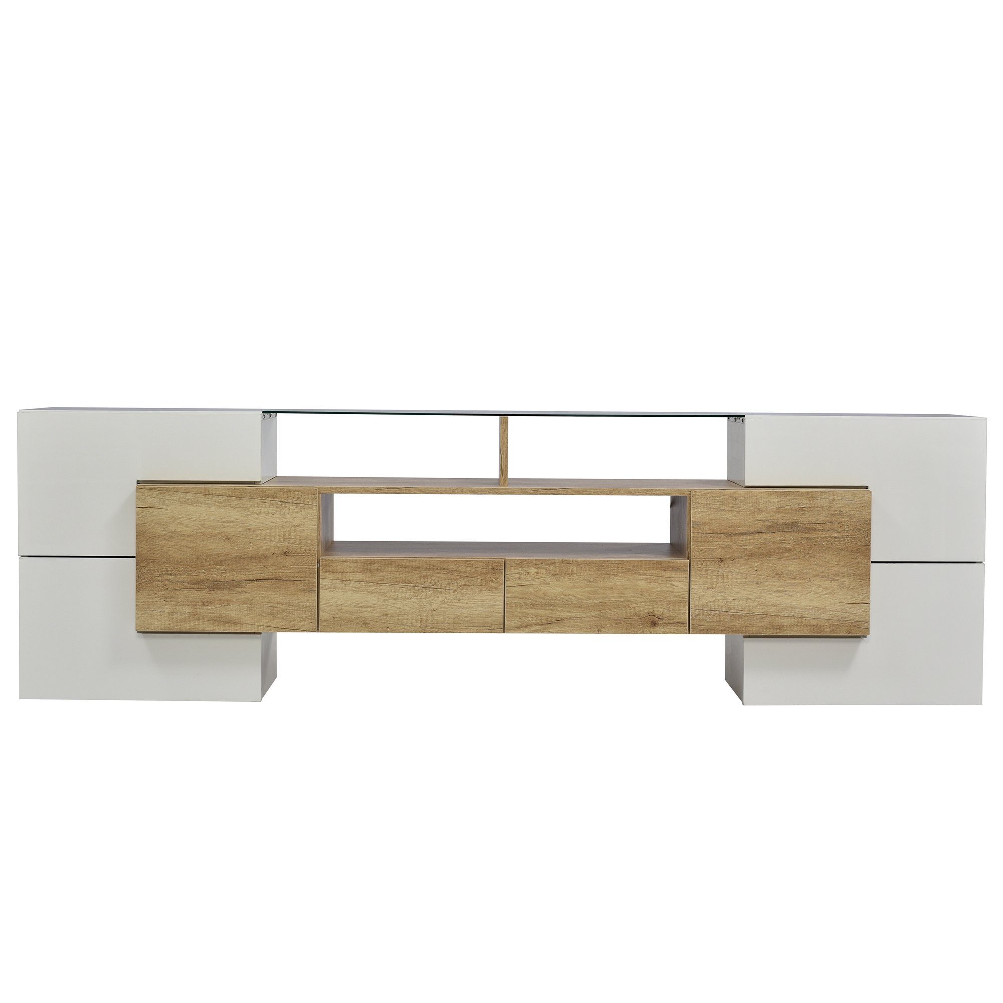 Celya TV-Schrank TV-Schrank, Lowboard,Weiß, 200 cm, günstig online kaufen