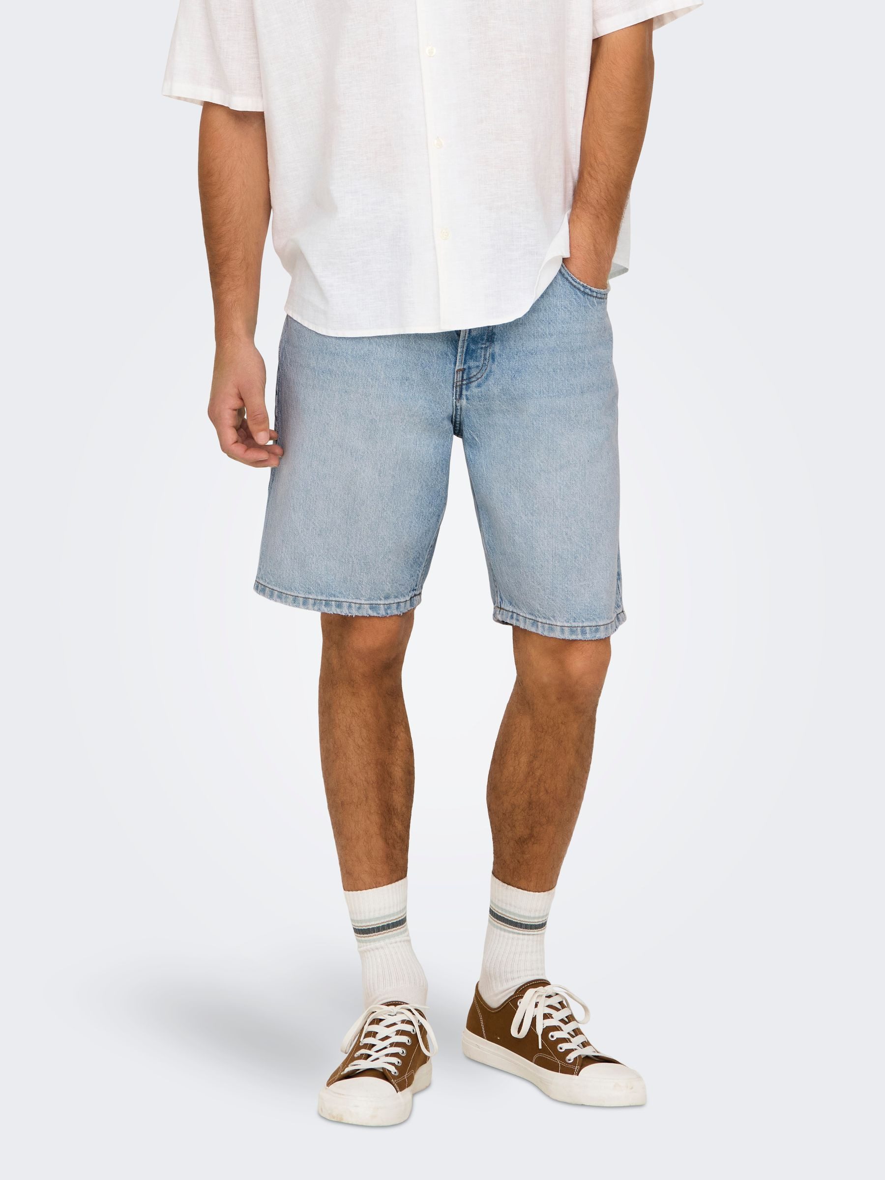 ONLY & SONS Jeansshorts Modisches Bermuda Denim Design mit fünf Taschen ONS günstig online kaufen