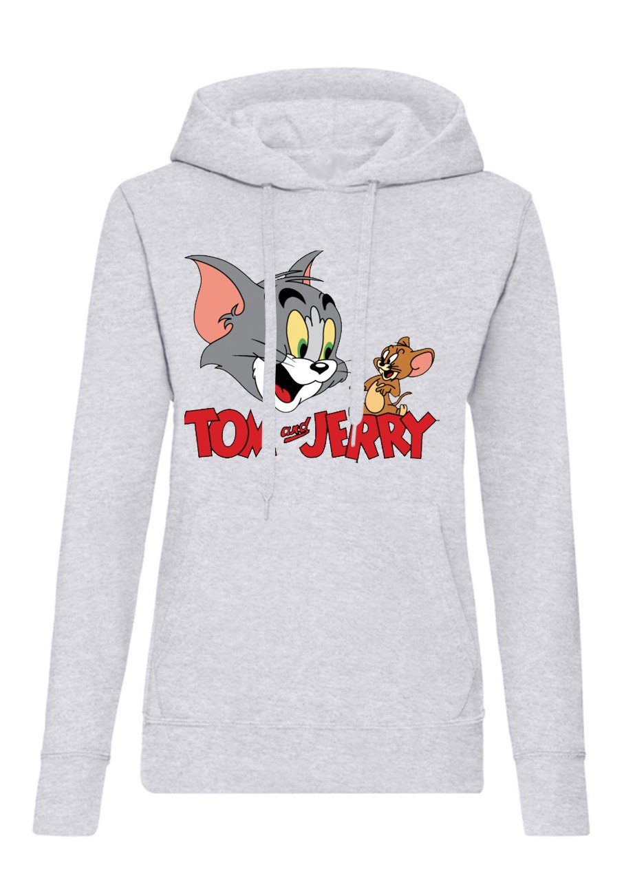 Blondie & Brownie Hoodie Damen Tom&Jerry Hoodie Damen Hoodie Tom & Jerry Cartoon Pullover mit Kapuze und Front Print