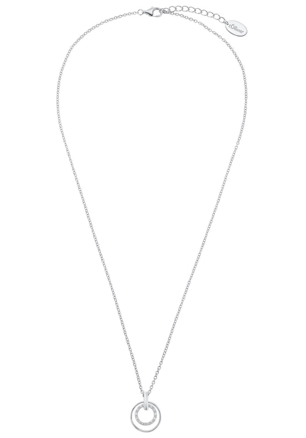 s.Oliver Kette mit Anhänger Kreise, mit Zirkonia (synth) günstig online kaufen