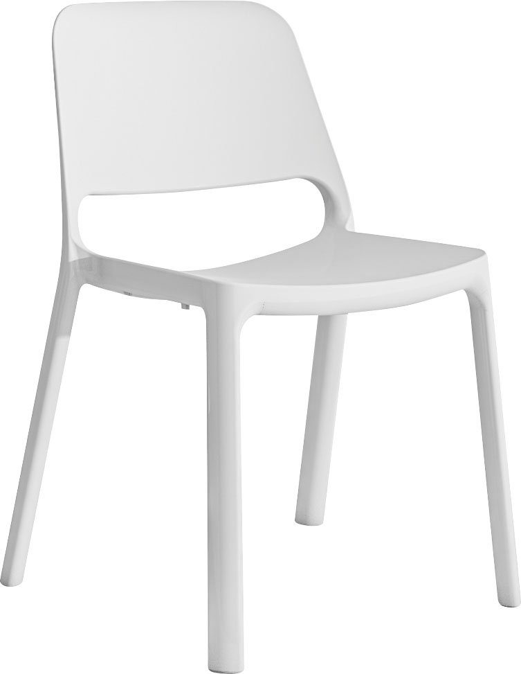 Mayer Sitzmöbel Stapelstuhl Stapelstuhl myNUKE (Packung), stapelbar Weiß | Weiß | Weiß