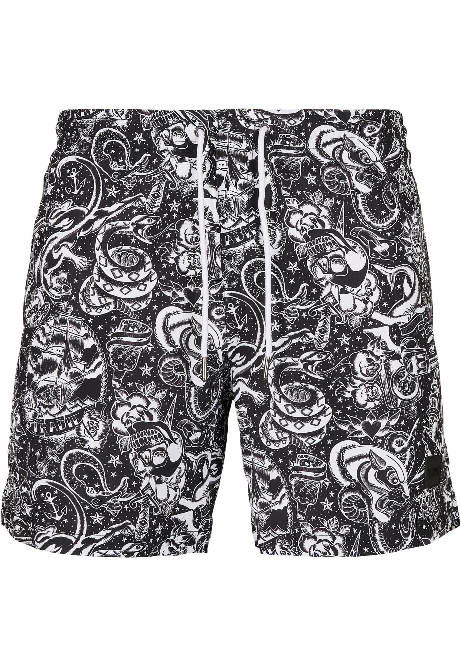 Herren Swim CLASSICS Pattern tattoo aop Badeshorts URBAN Shorts
