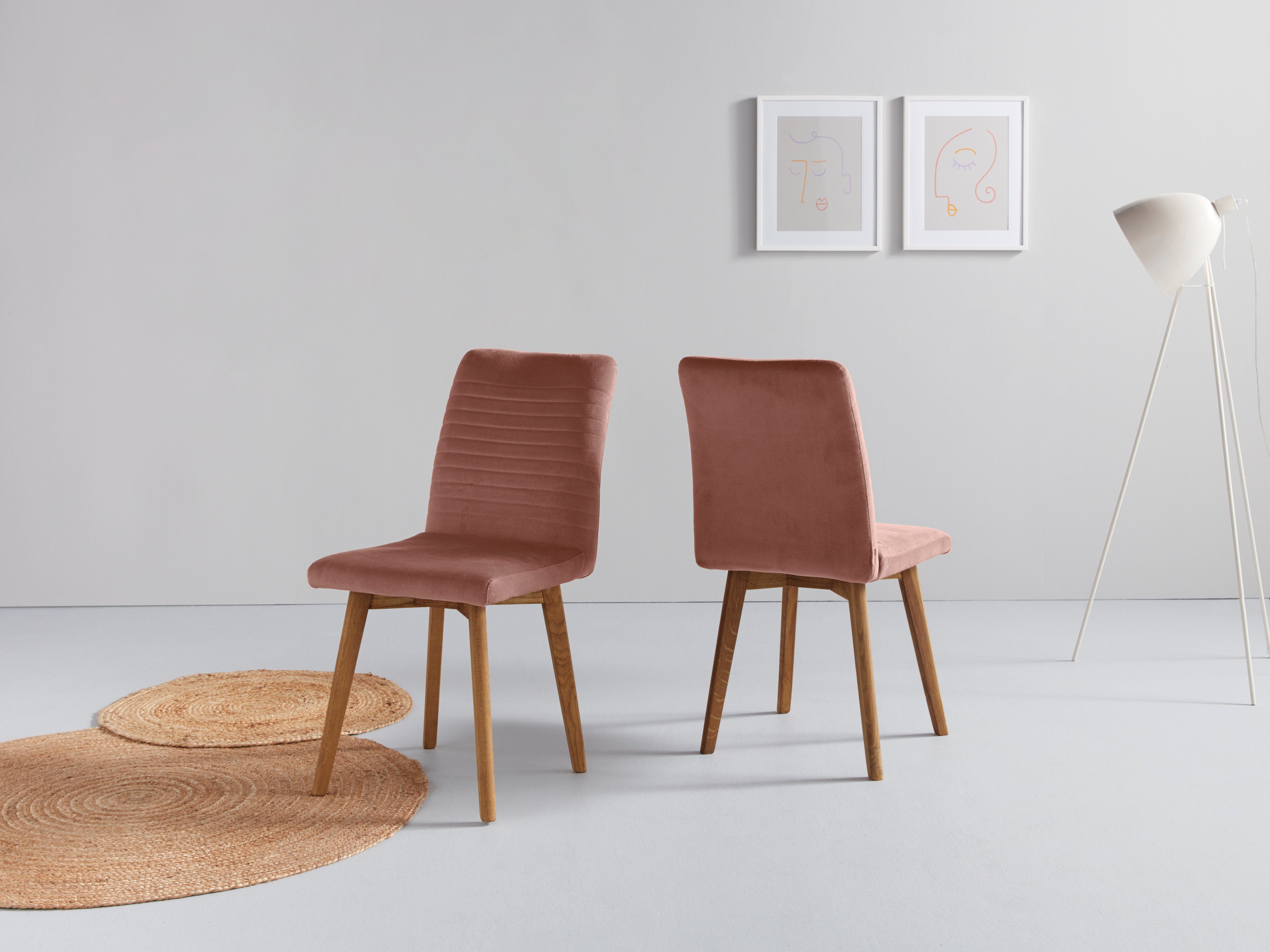 OTTO products Esszimmerstuhl Alessja (Set, 2 St), Bezug aus Microfaser, Ges günstig online kaufen