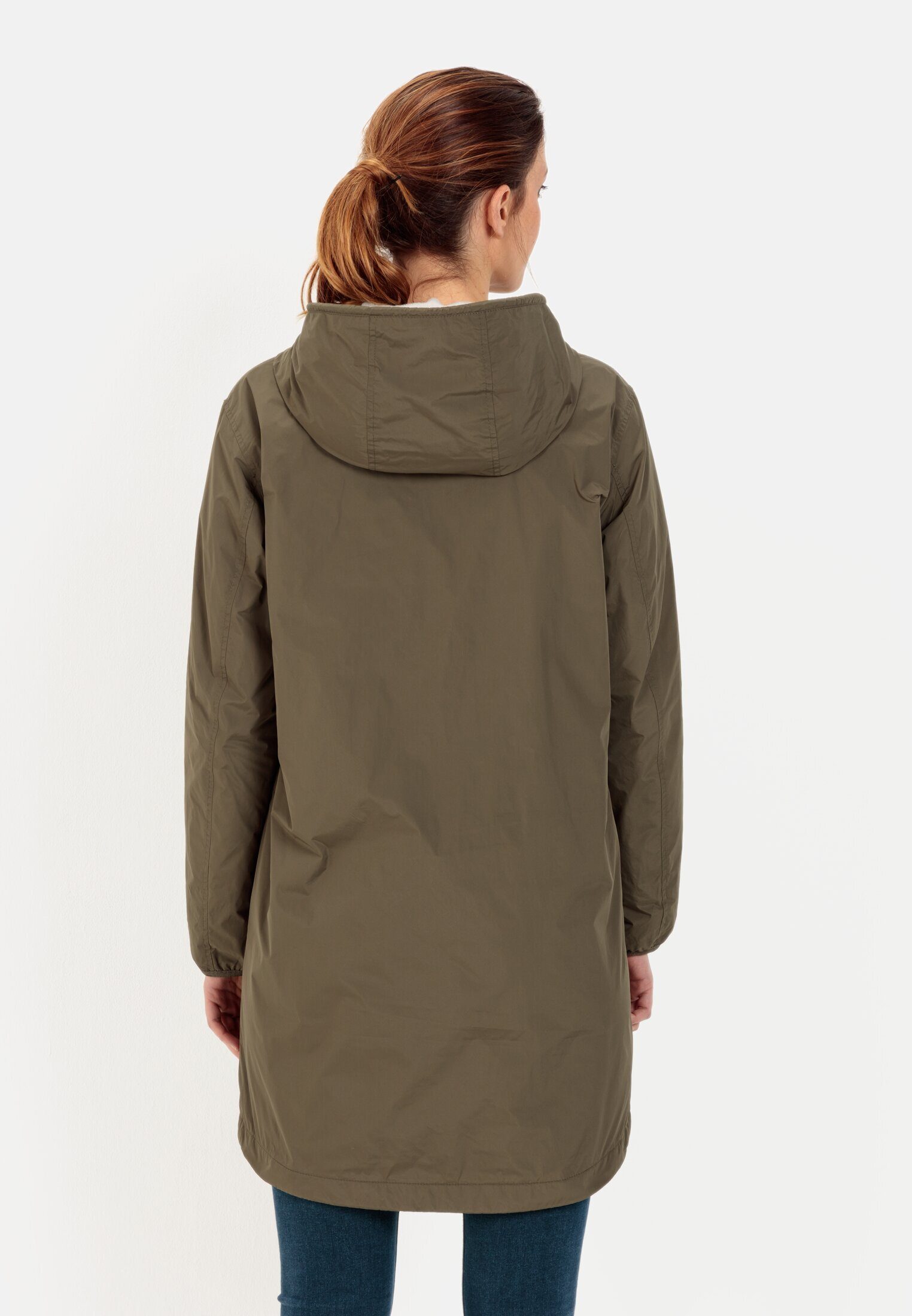 camel active Funktionsmantel Funktionsmantel aus recyceltem Polyester Langarm Kapuze