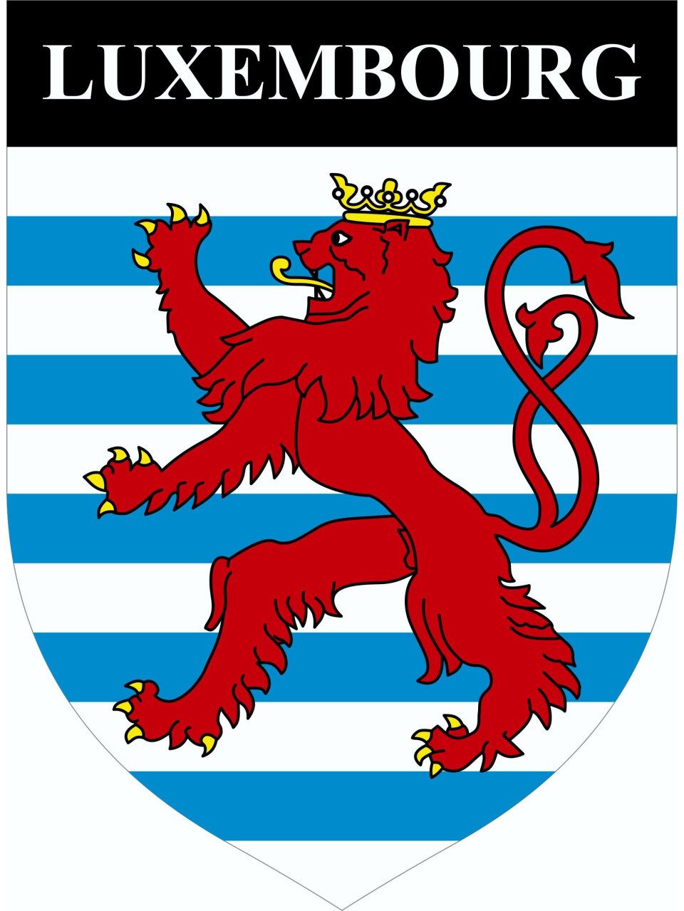 Hermann Schütz Aufkleber Hermann Schütz Aufkleber Wappen Luxembourg 85x65mm