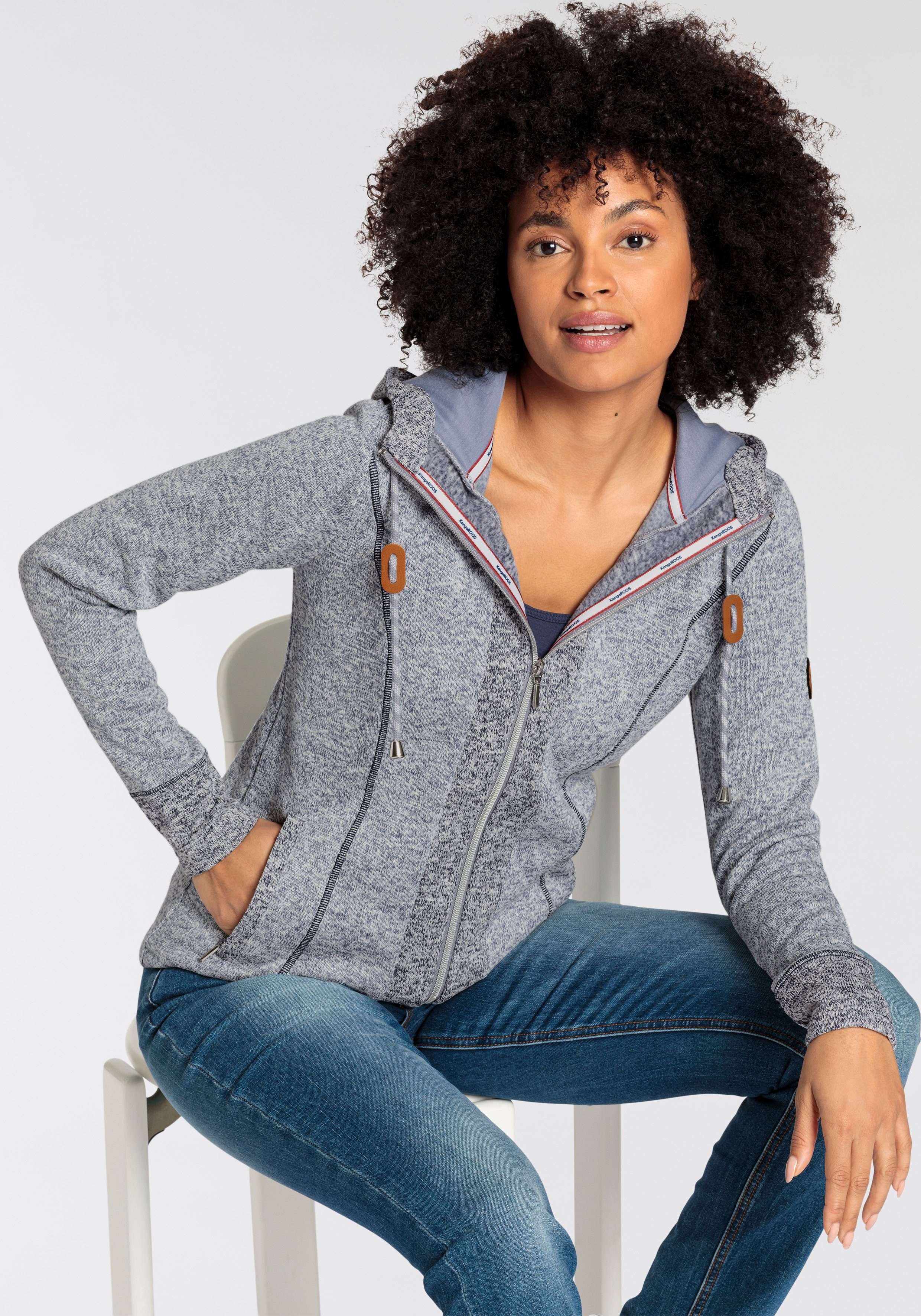 KangaROOS Kapuzensweatjacke aus weichen Fleece im günstig online kaufen