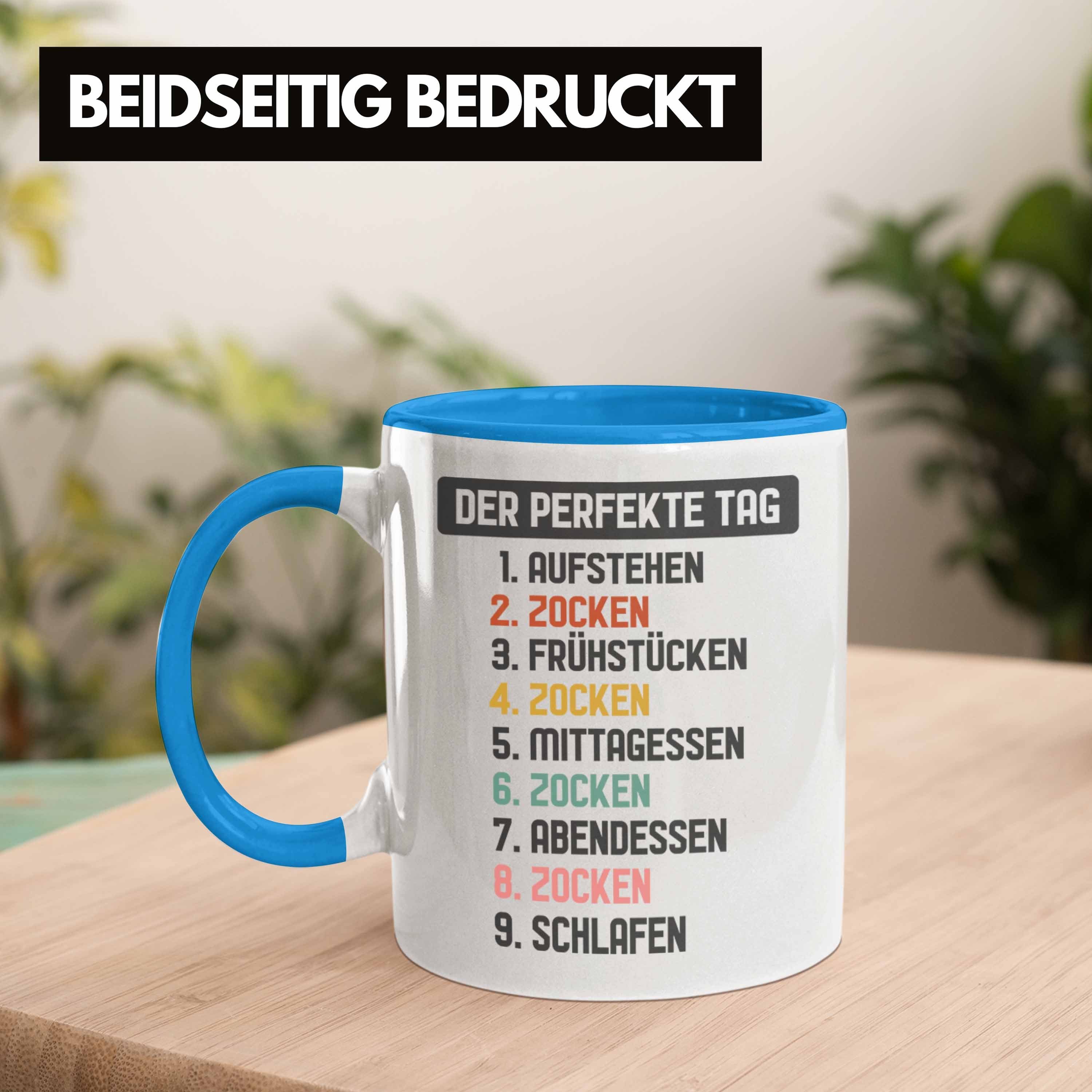 Junge Spruch Zocker Gamer Perfekte Jungs Blau Tasse mit Tag Trendation Der Geschenk - Kaffeetasse Gaming Tasse Trendation
