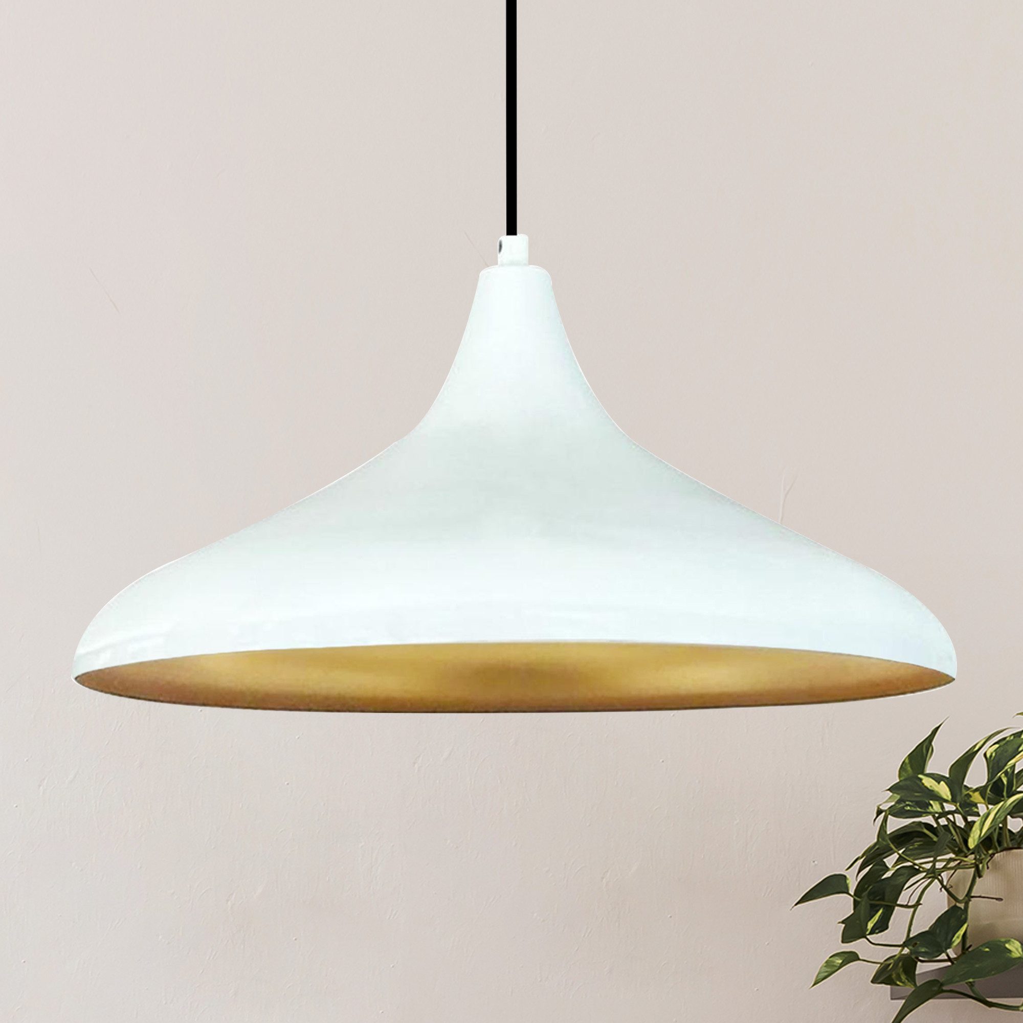 Bamyum Pendelleuchte Bamyum Pendelleuchte Durchmesser 35 cm E27 Metall Moderne Lampe, ohne Leuchtmittel