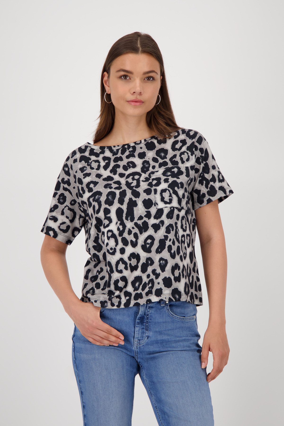 Monari T-Shirt Shirt Leodruck Allover Mit günstig online kaufen