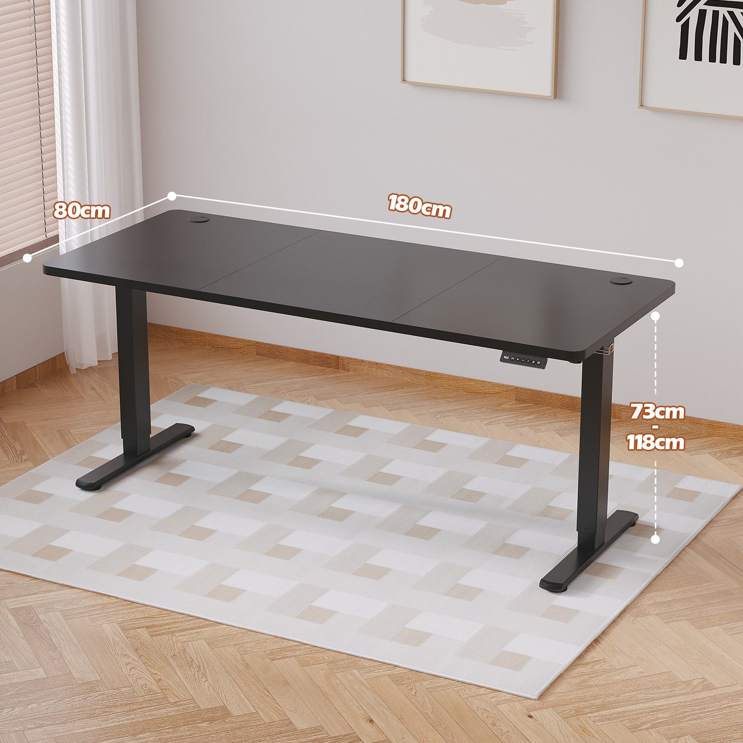 HOMALL Schreibtisch Schreibtisch Höhenverstellbarer mit Gedächtnis und Sitzerinnerung (2-lagige Hohenverstellung mit sitzender Erinnerungsfunktion und USB-Ladeanschluss)