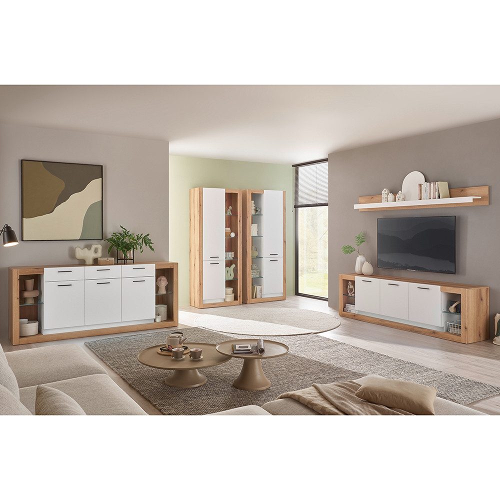 Lomadox Wohnzimmer-Set BELLAGIO-61, (Mega-Spar-Set, 5-St., Sideboard günstig online kaufen