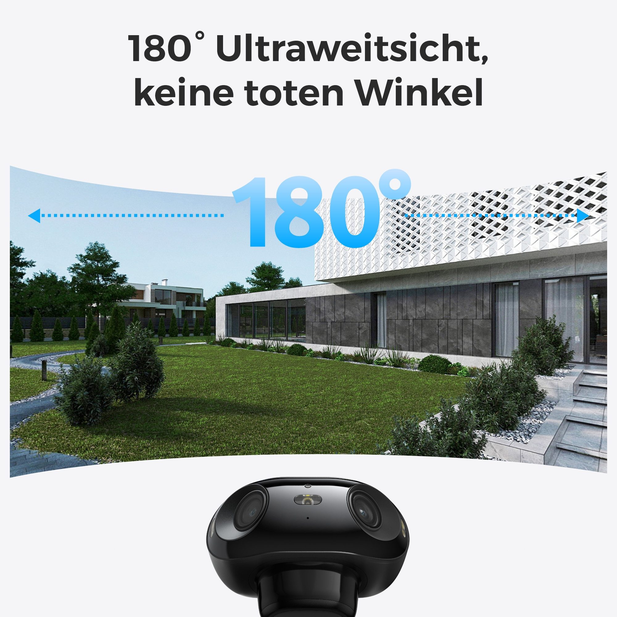 Reolink Argus 4 Pro + Solarpanel 2 4K 180°-Ansicht Akkukamera 2,4/5GHz Wi-Fi Securitycam (4K, ColorX-Nachtsicht, Außen-Sicherheitskamera)