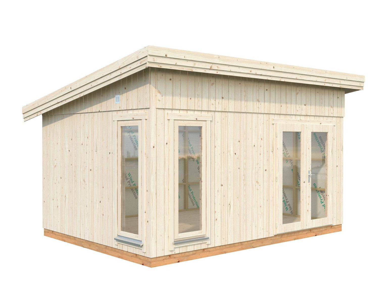 Palmako Gartenhaus Palmako Gartenhaus Nordic Haus Simone Home Office, 18 mm, 452 x 330 x 281 cm, unbehandelt