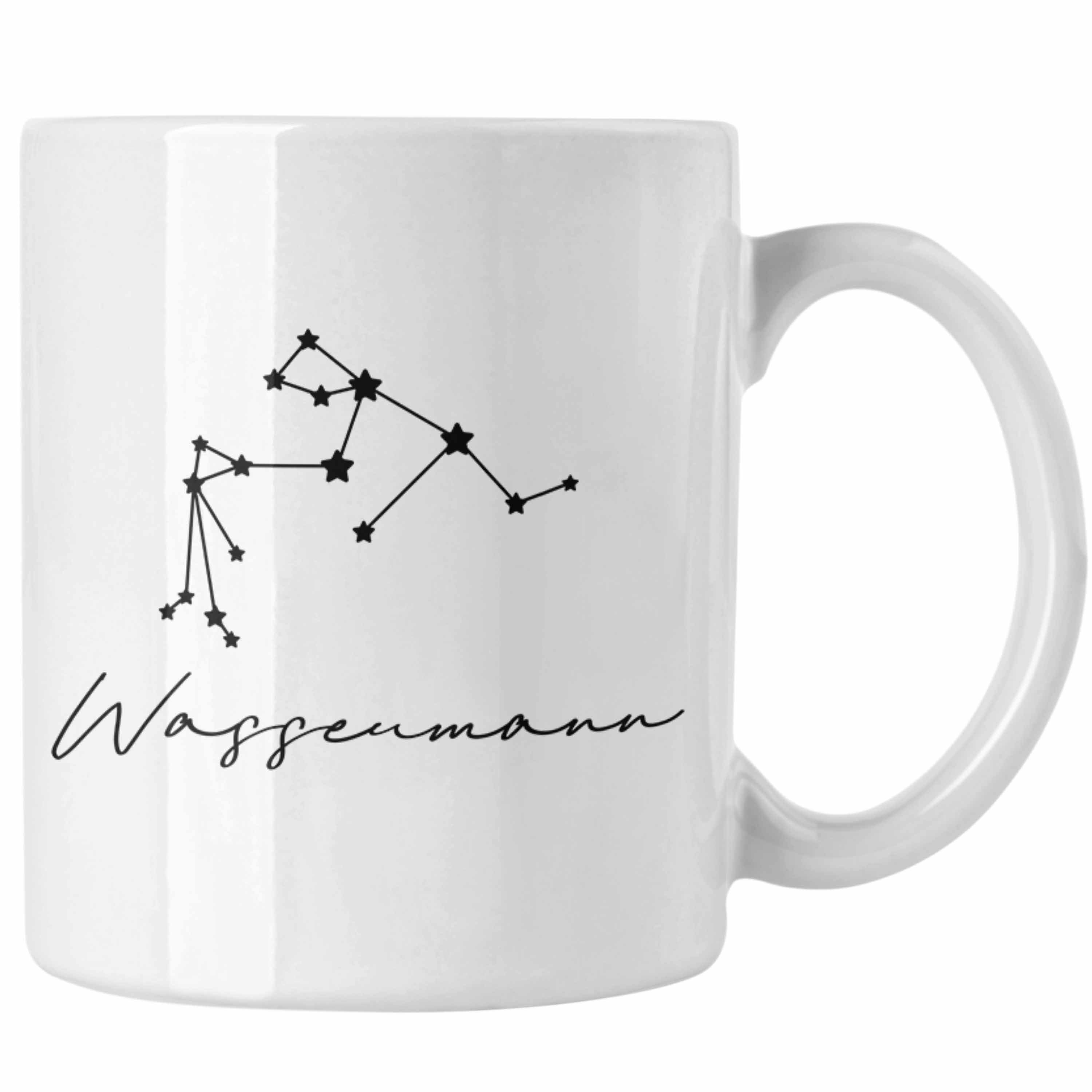 Tasse - Tierkreiszeichen Horoskop Weiss Wassermann Sternzeichen Tasse Geschenk Trendation Trendation