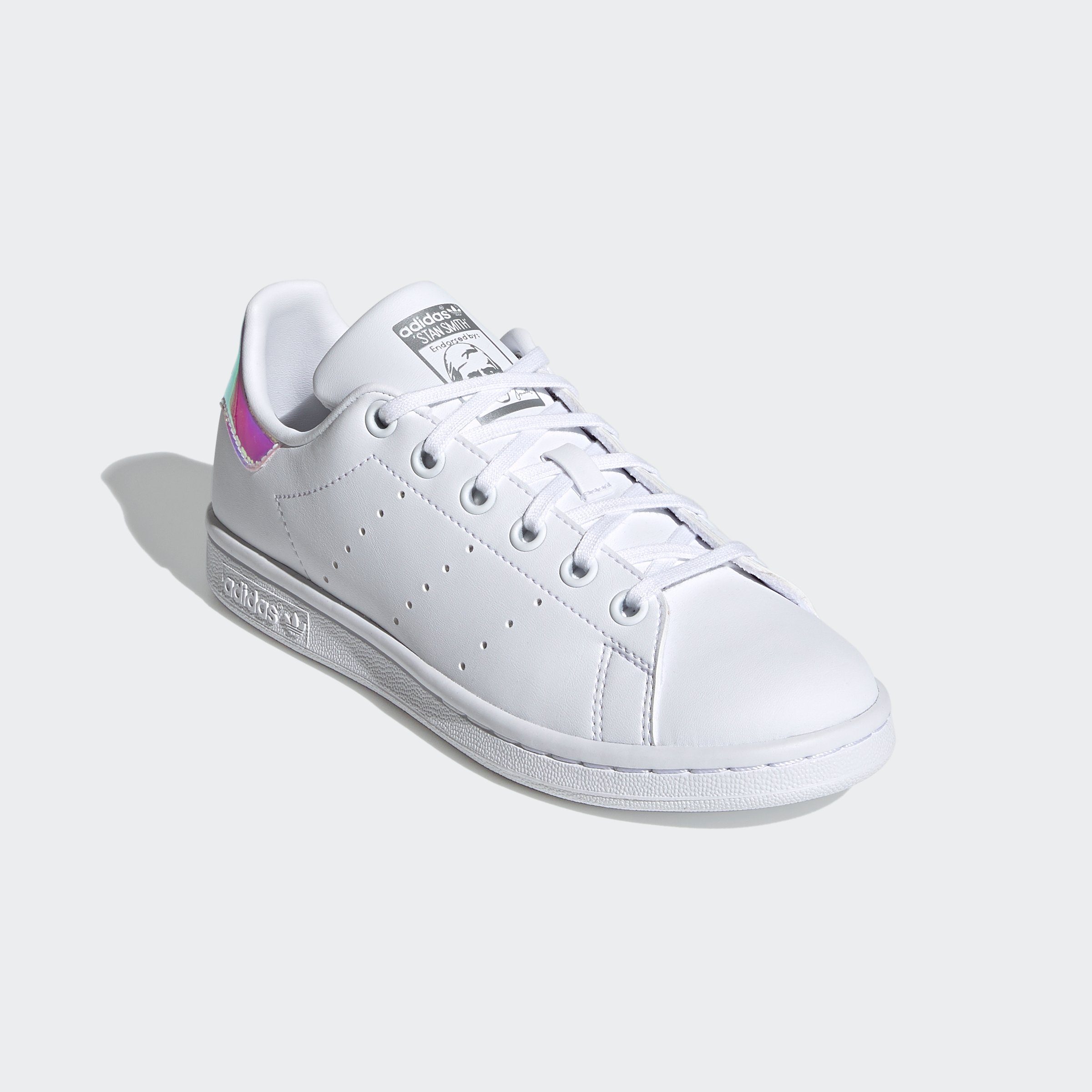 adidas STAN Silver Sneaker Metallic White / Cloud SMITH / White Originals J Cloud