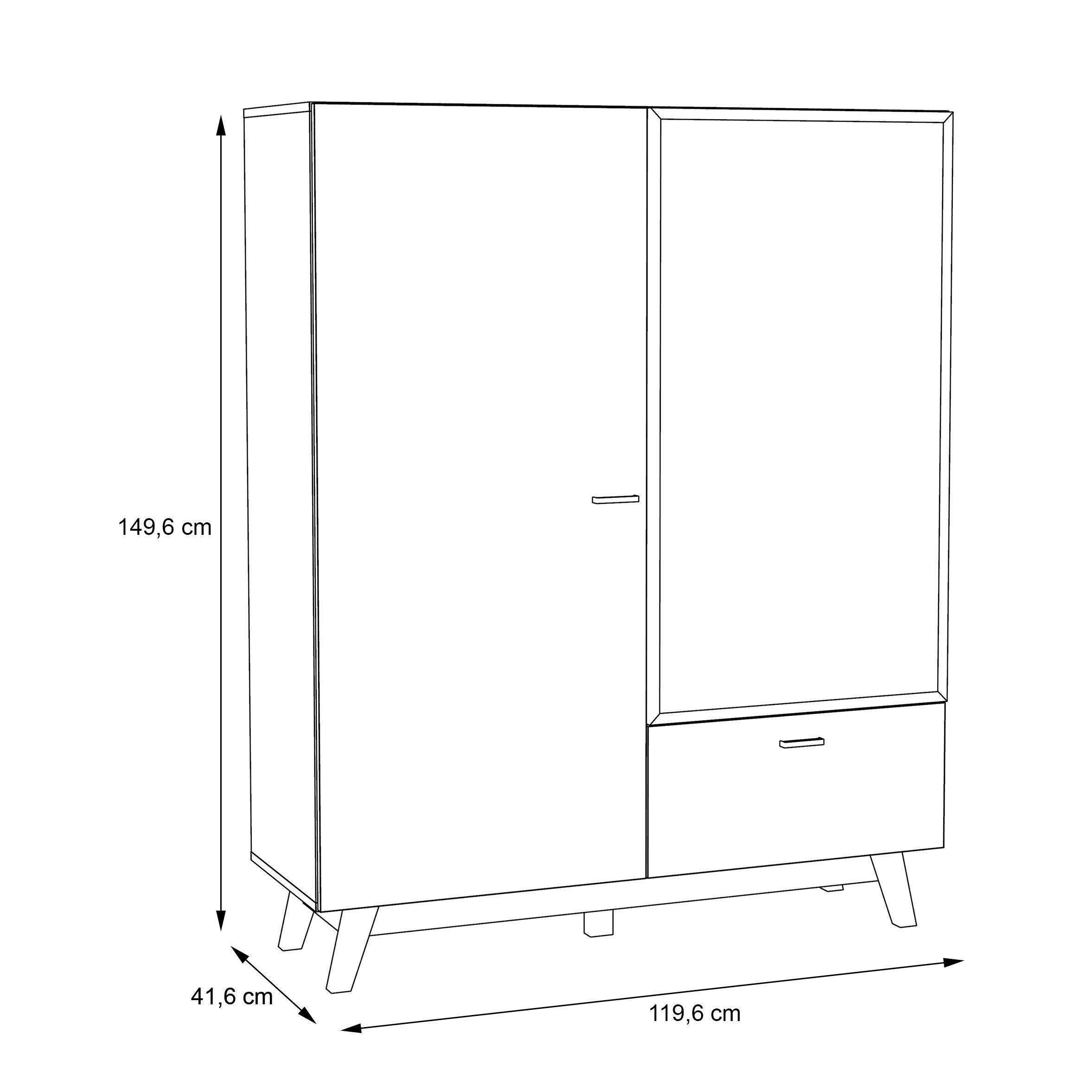 und Lino Vitrine Newroom Schwarz Modern Industrial Sonoma Eiche Vitrinenschrank Vitrine