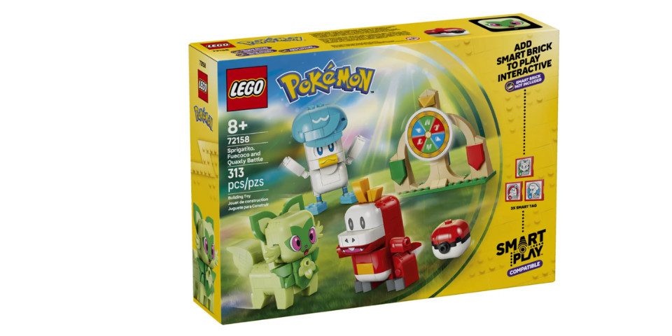 LEGO® Pokémon 72158 SMART Play™: Showdown mit Felori, Krokel und Kwaks Spielbausteine, (Konstruktions-Spielset, 313 St), drei integrierte SMART Tags