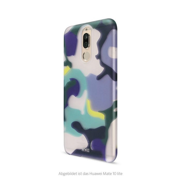 Artwizz Backcover Artwizz Camouflage Clip Handyhülle designed für [HUAWEI Mate 20 LITE] - Schutzhülle im Tarnmuster-Look mit Soft-Touch-Beschichtung & Grip - Ocean