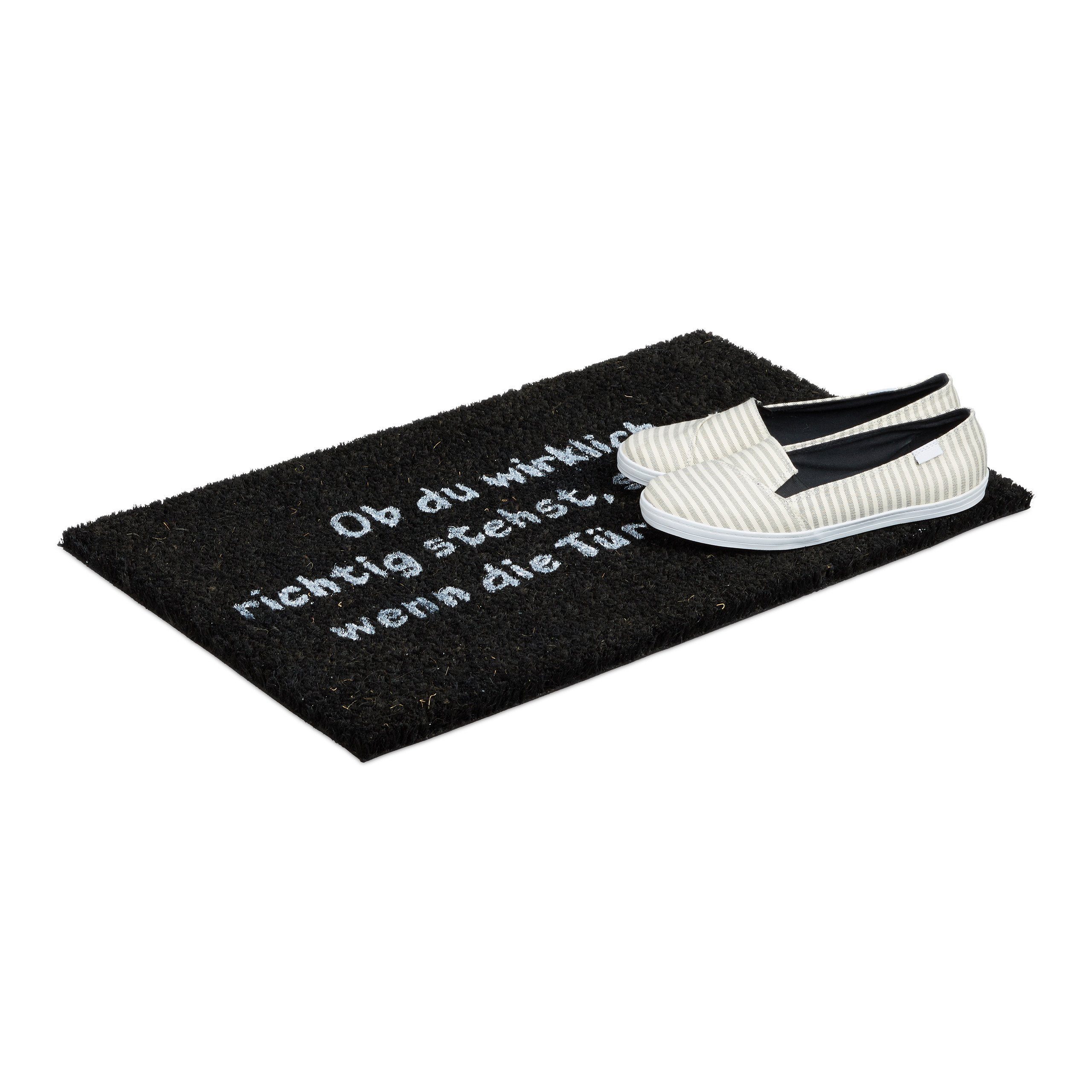 relaxdays Fußmatte Kokos SPRUCH, Höhe: 10 mm günstig online kaufen