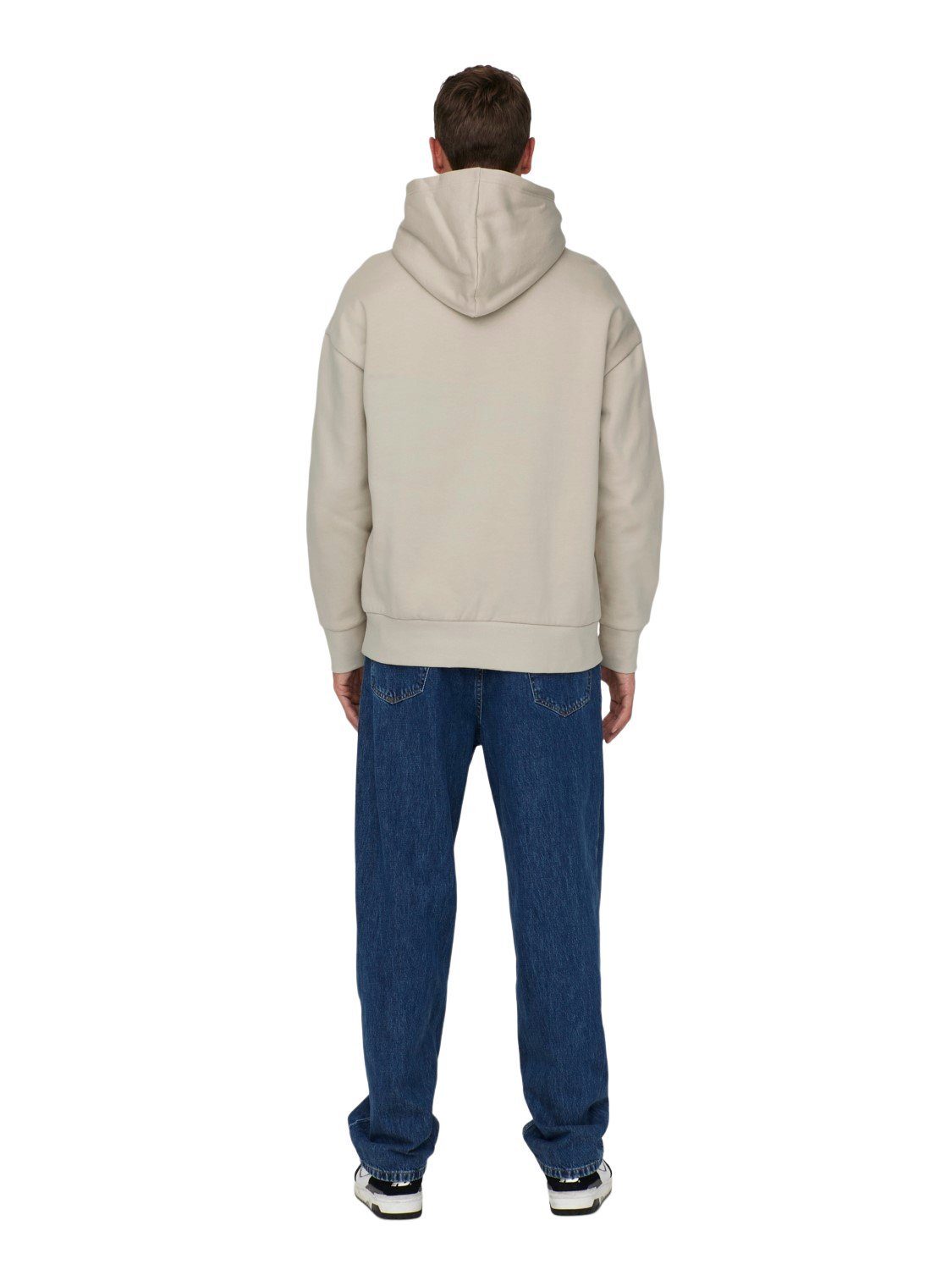 ONLY & SONS Hoodie Baumwolle 22026661 ONSDAN LIFE aus Silver Lining