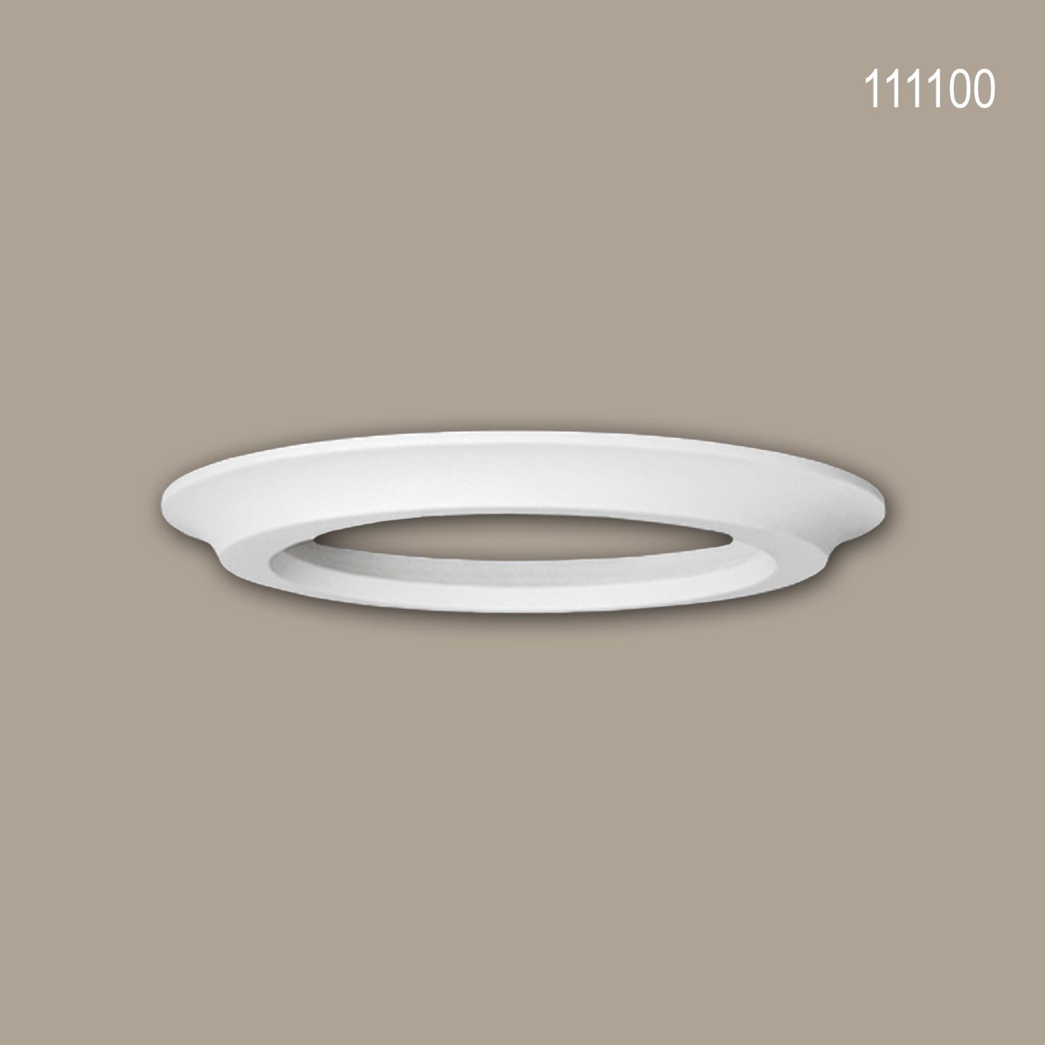 Profhome Wanddekoobjekt 111100 (Vollsäulen Ring, 1 St., Säule, Zierelement, Stucksäule, Dekosäule, Durchmesser 28 cm), weiß, vorgrundiert, Stil: Dorisch