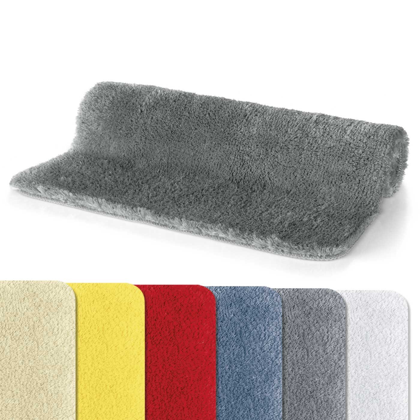 spirella Badematte Spirella Badteppich Badvorleger Duschvorleger "Fino Supersoft", Höhe 25 mm, Badteppich Hochflor, Für Fussbodenheizung geeignet, Polyester, rechteckig