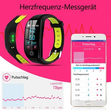 Fivejoy Sportuhr Fitness Armband Blutdruckmessung Smartwatch Tracker Pulsuhr Sportuhr, (1-tlg)