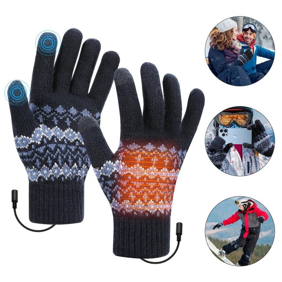 Hikeren Winter-Arbeitshandschuhe Beheizbare Handschuhe mit  Schalter,3-stufige Temperatureinstellung