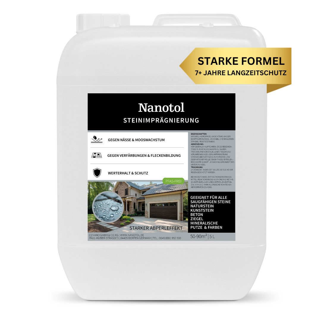 Nanotol Steinimprägnierung Naturstein-Imprägnierung (Reichweite 50-90qm), 5L - PFAS frei