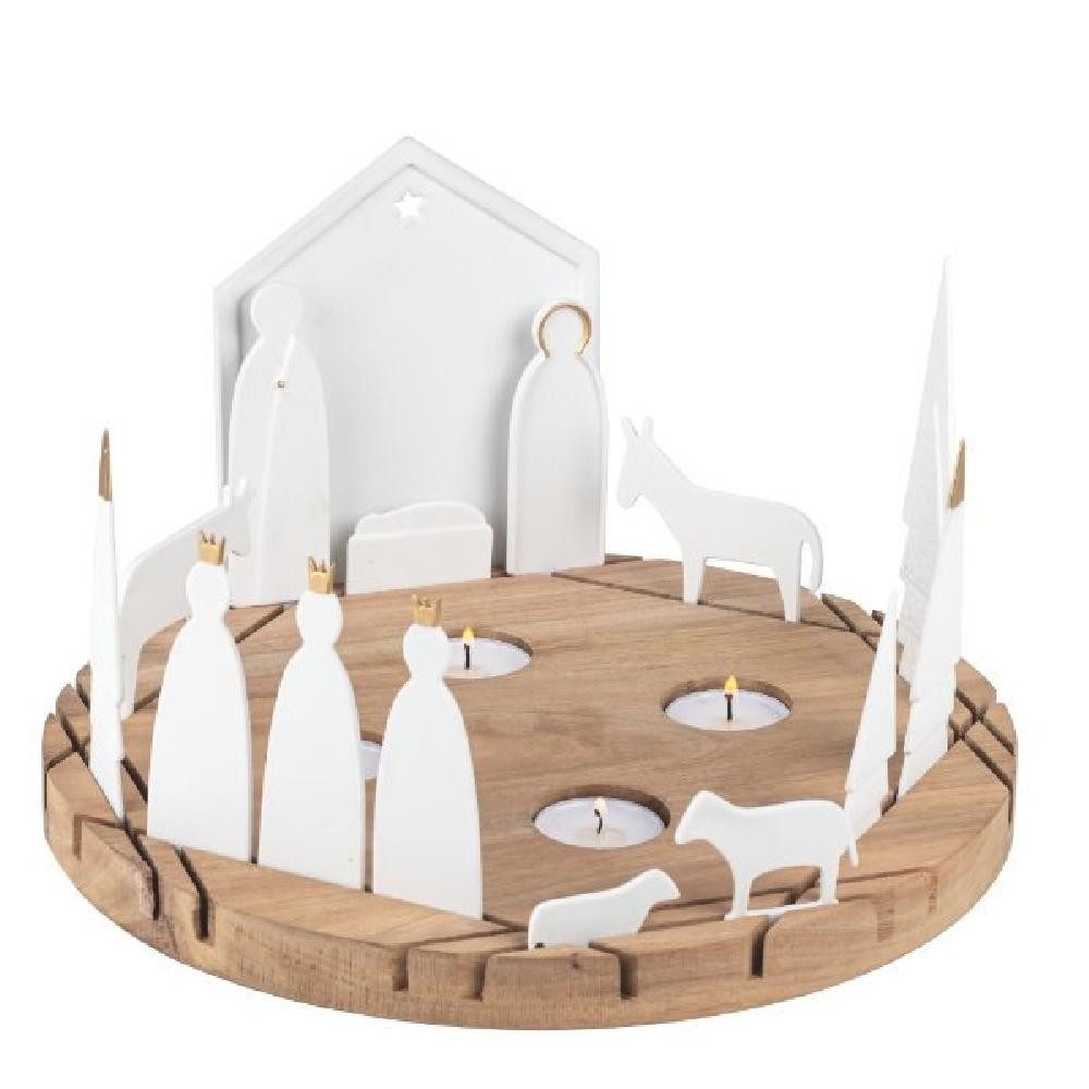 Räder Windlicht Design Lichtobjekt Krippe Rund (30cm)