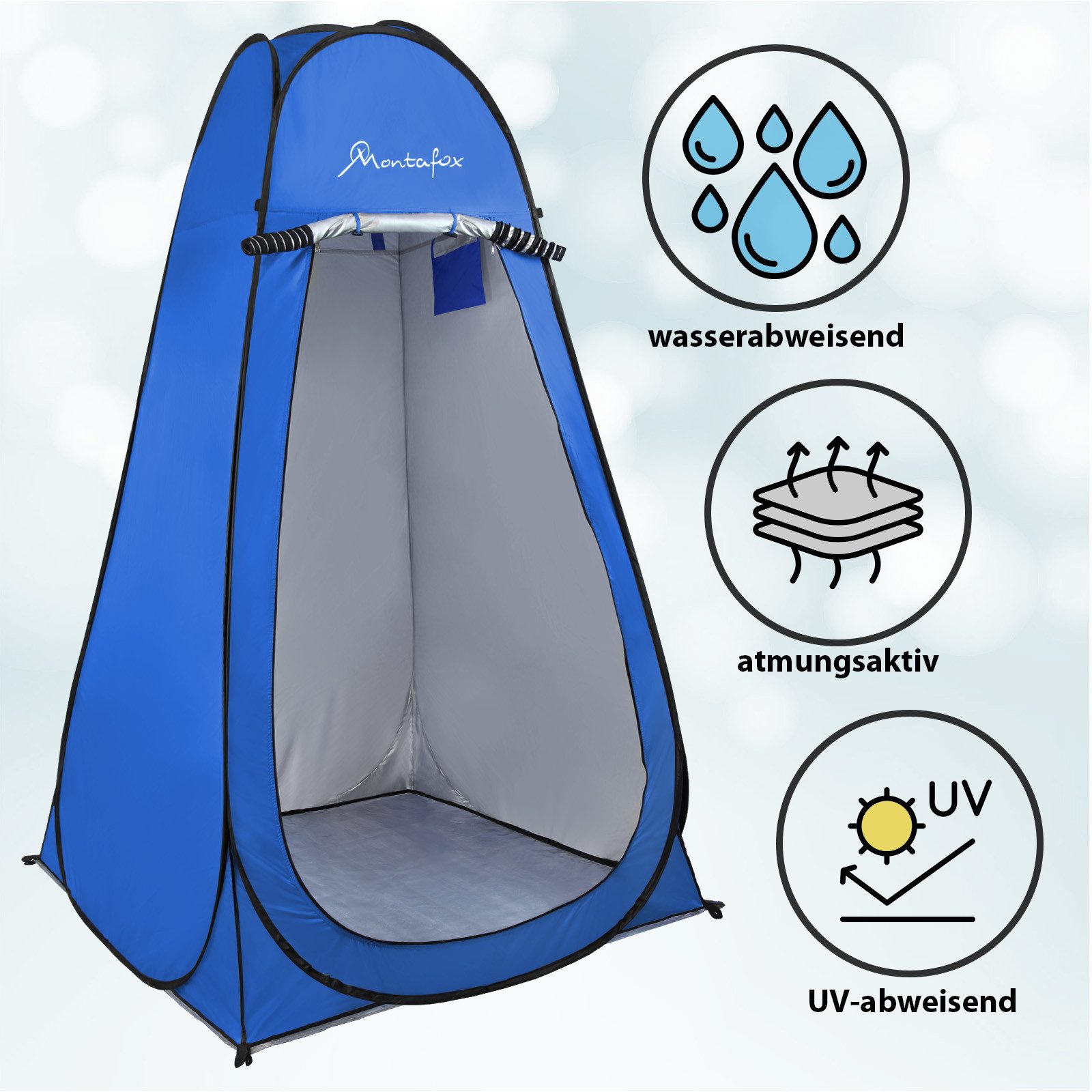 Montafox Wurfzelt Montafox Toilettenzelt Multifunktionszelt Universalzelt Pop Up Zelt – Bild 5 von 5