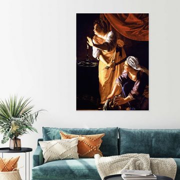 Posterlounge Poster Artemisia Gentileschi, Judith mit Haupt des Holofernes, Malerei