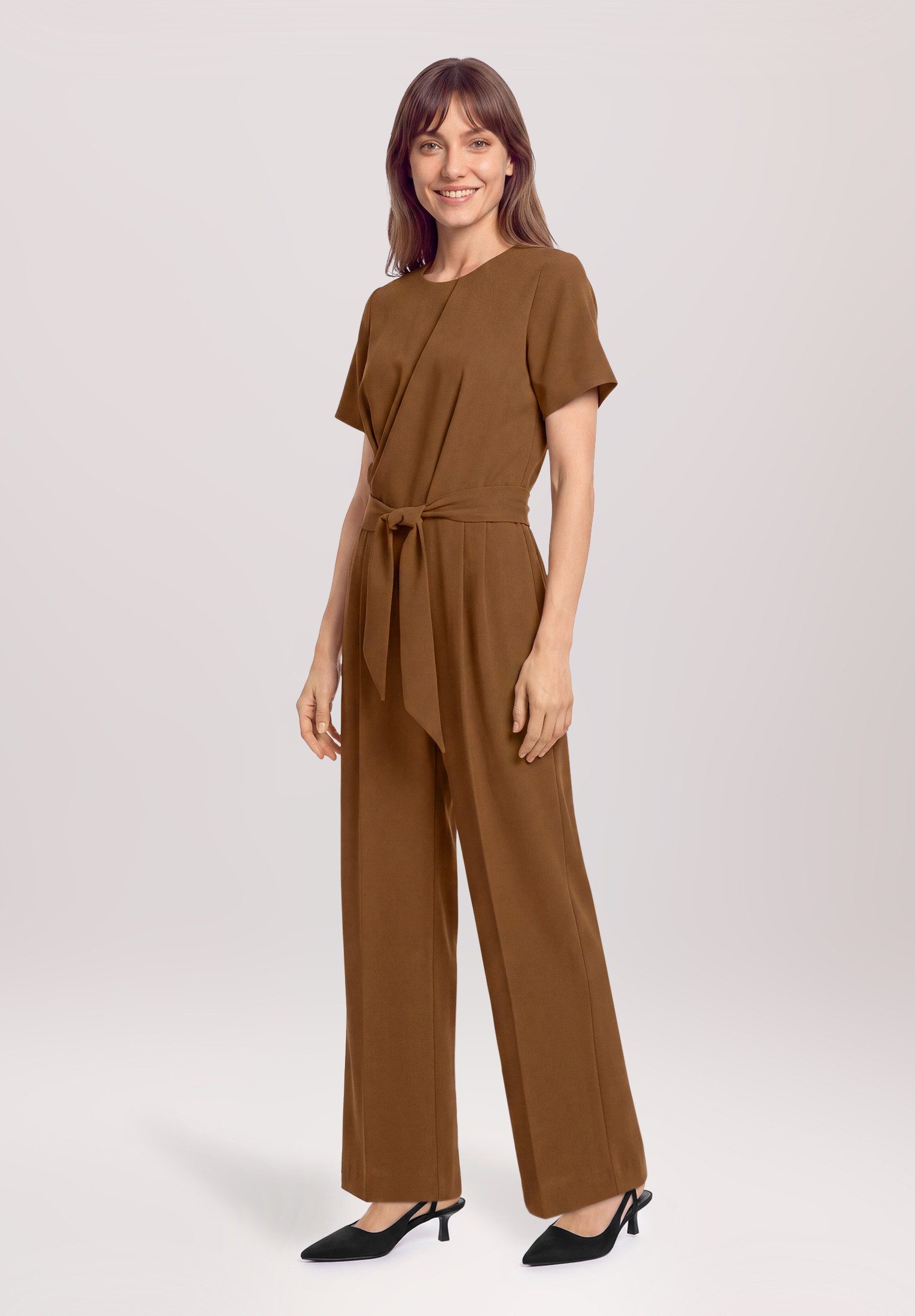 Betty&Co Overall Damen mit Bindegürtel (1-tlg)