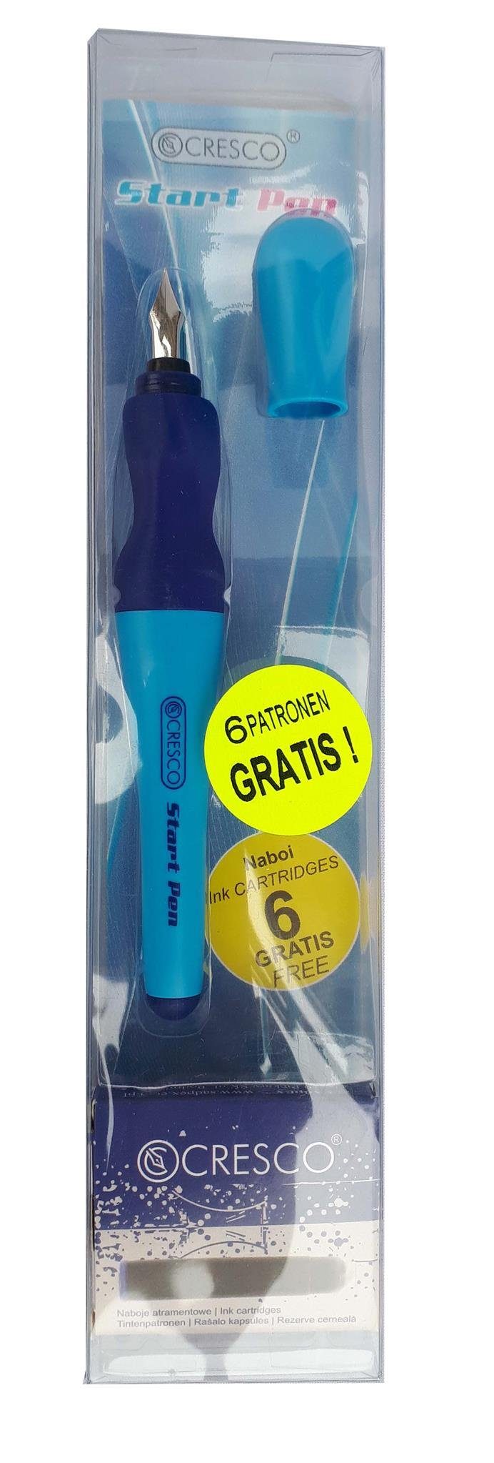 Füllhalter Füller Start Pen hellblau/dunkelblau mit spezieller Griffzone