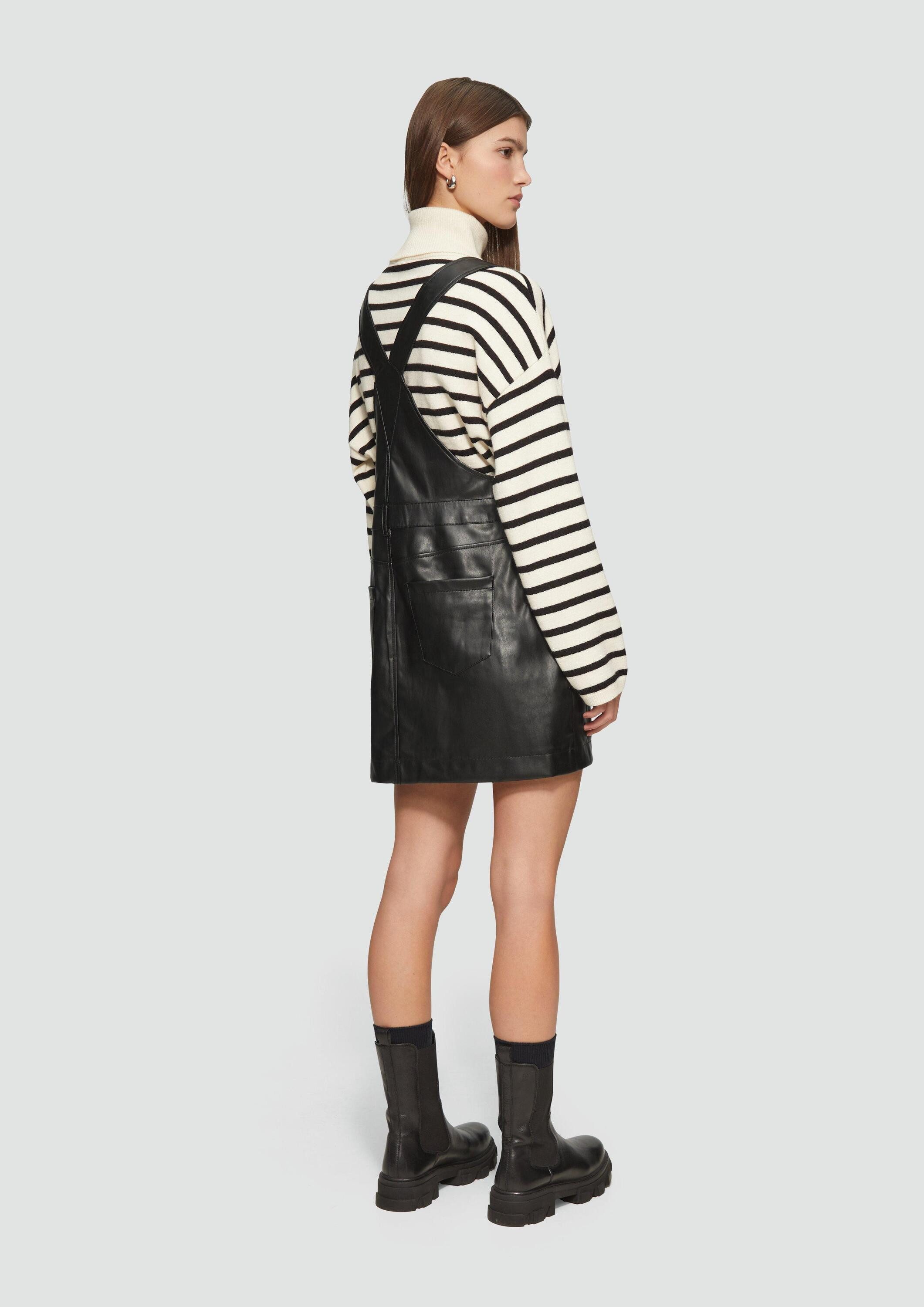 QS Minikleid Kleid Latzkleid in Leder-Optik – Bild 3 von 5
