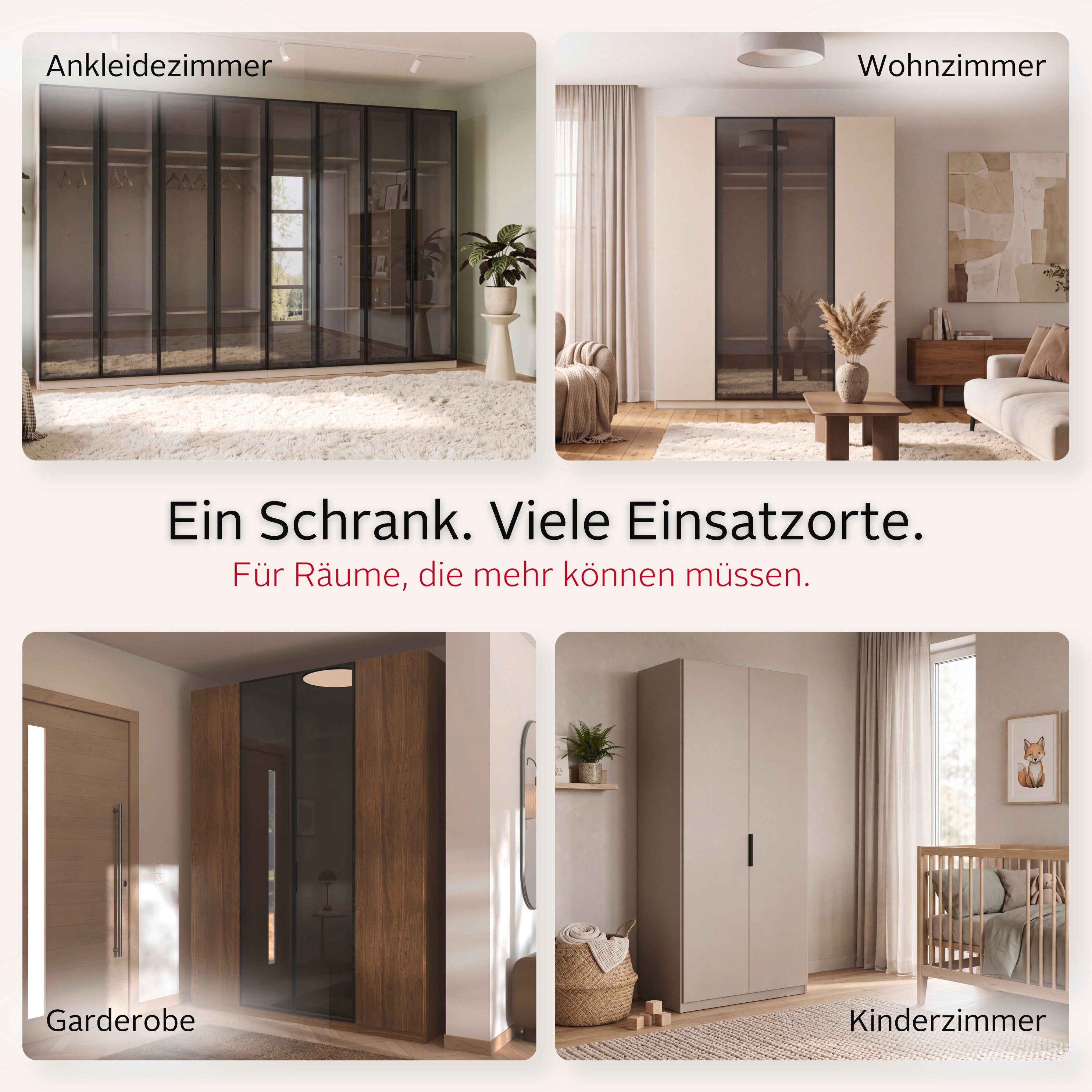 OTTO home Kleiderschrank Schrank Möbel Schlafzimmer Garderobe Mietswohnung WELTNEUHEIT NYLLA (3 Ausstattungsvarianten - Breiten 136-405 cm, Höhen 212/231 cm) PA – Bild 4 von 5