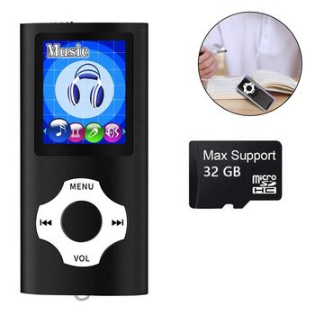 GelldG Musik-Player mit einer 32 GB Speicherkarte, digitaler Musik-Player MP3-Player