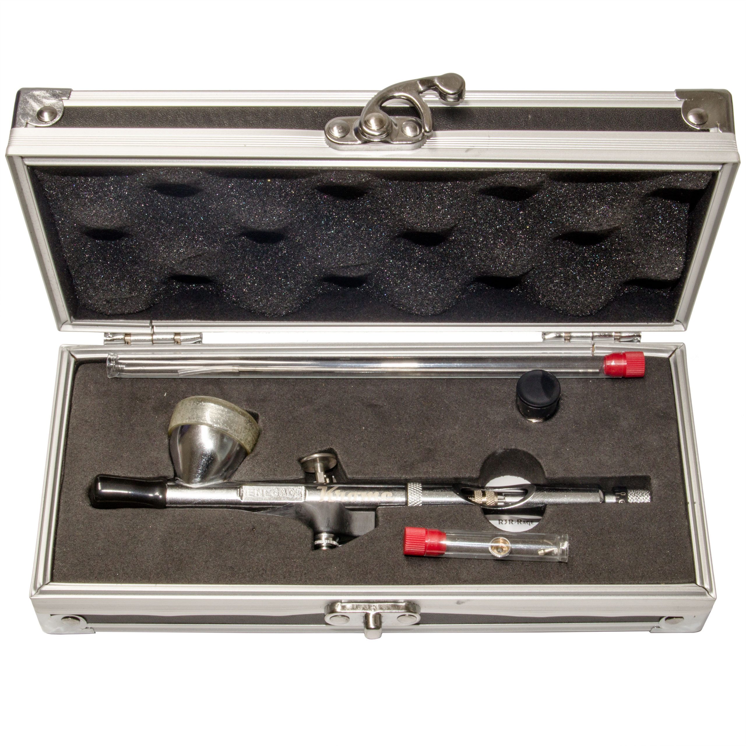 Airbrush-City Airbrush-Kompressor Sparmax TC-610H-n + Badger Renegade Krome 2-in-1 Arbrushpistole Set 09