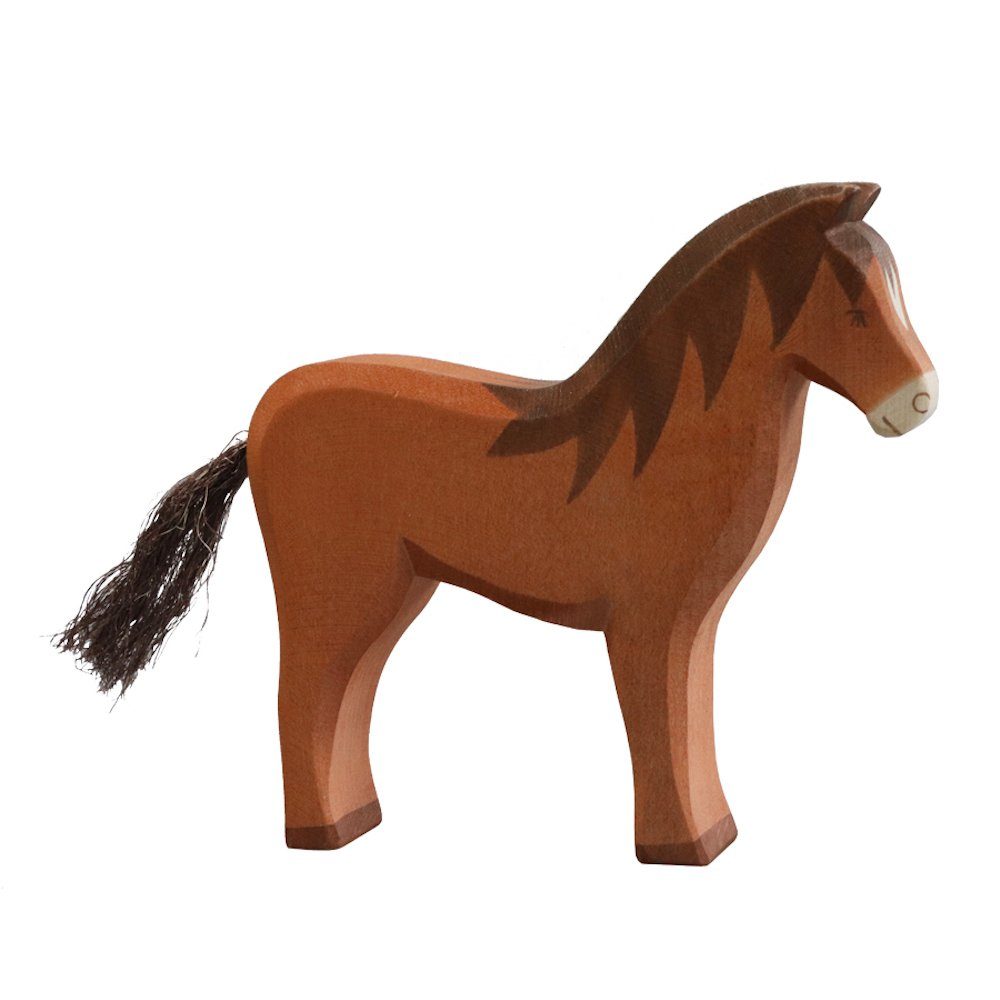 Ostheimer Spielfigur Pferd Holzfigur Spieltier Made in Germany, (Set, 1-tlg., 1), Höhe 13,5 cm